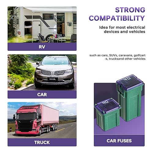 Miniatura 9 de 10 fusibles de bloque Jcase para camiones y SUV (20A30A40A50A60A, 2 piezas cada uno)