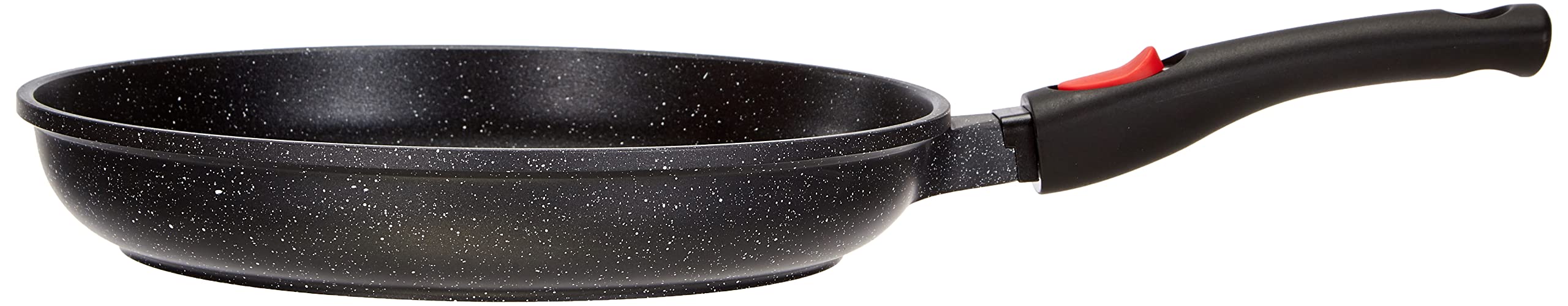 Kamberg - Poêle 30 cm - Manche Amovible - Fonte d'Aluminium - Revêtement Type Pierre - Tous Feux dont Induction - Sans PFOA - 0008024, Noir