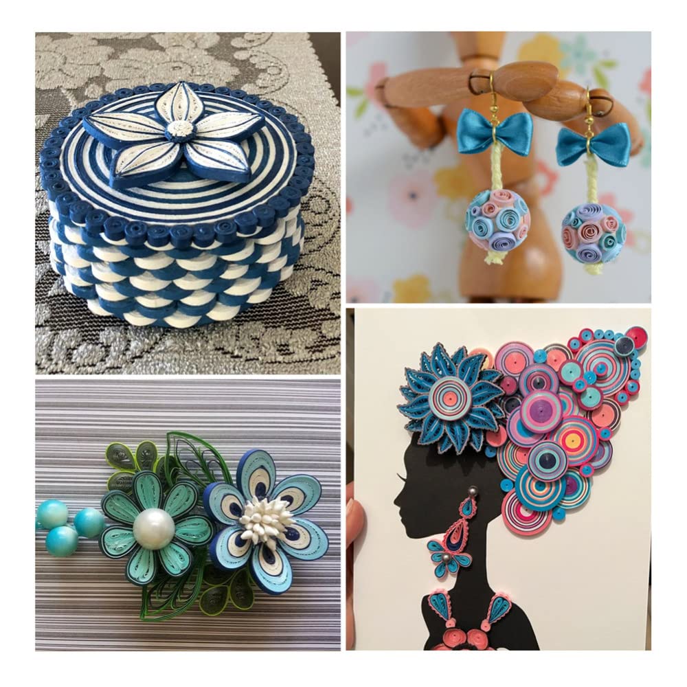 Produktbild von Craftdady Quilling-Papierstreifen, 530 X 10 Mm, Weiß, Für Bastelarbeiten, Handwerk, Quilling, Papier, Malerei, Wanddekoration, 120 Stück