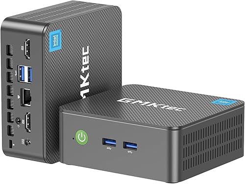 GMKtec Mini PC, G3 PRO Intel Core i3-10110U (Beats 4300U/N150), 16 GB DDR4 RAM (canal dual) 512 GB PCIe M.2 SSD, computadora de escritorio 4K Dual