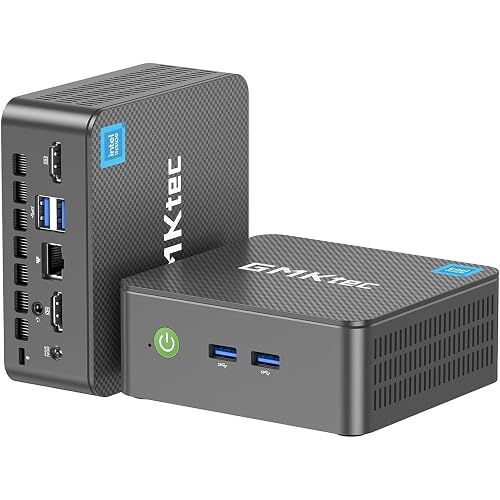 GMKtec Mini PC, G3 PRO Intel Core i3-10110U (Beats 4300U/N150), 16GB DDR4 RAM (Dual Channel) 512GB Storage Drive, Desktop Computer 4K Dual HDMI/USB3.2/WiFi 6/BT5.2/2.5GbE for Office, Business