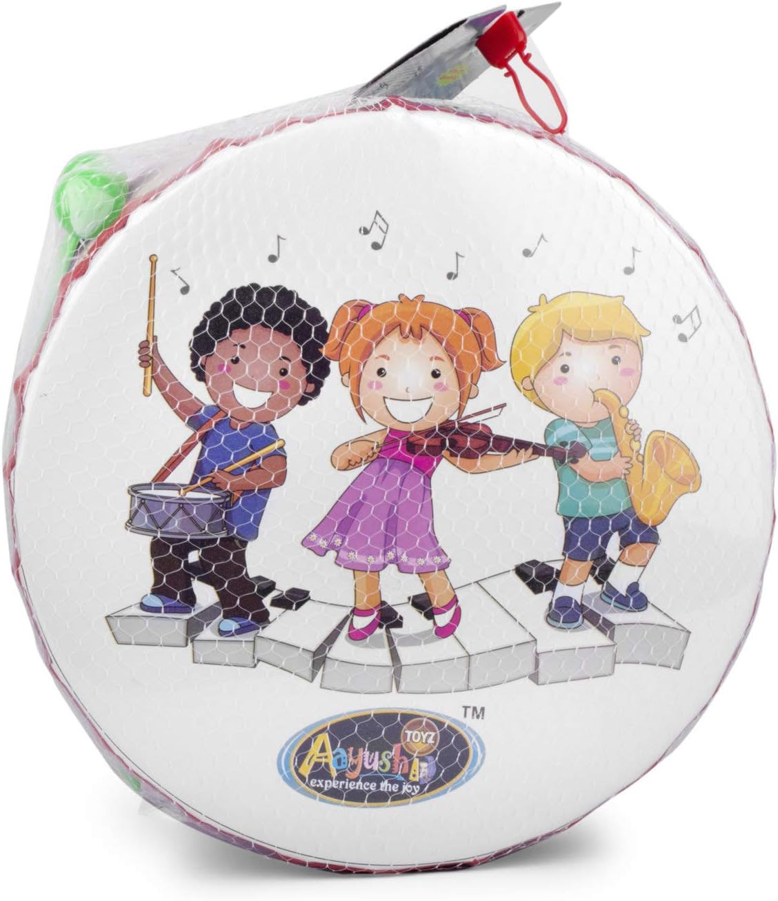 EL FIGO Merchandise Plastic Drums with 2 strikers, Multicolour, 2 strikers