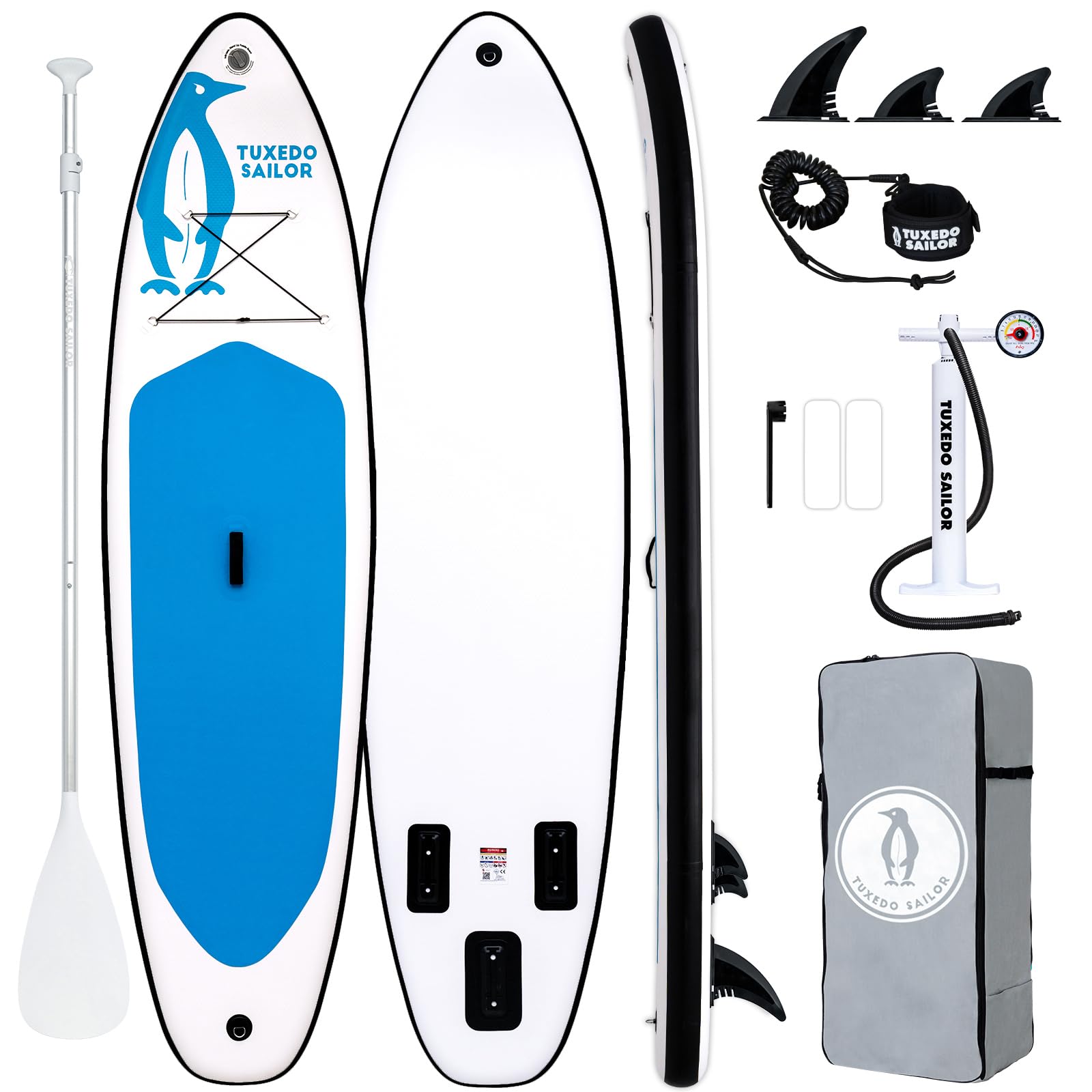 Tuxedo Sailor SUP Gonfiabile Adulti 320 cm Stand Up Paddle Board, Tavola da SUP Paddle Board con Accessori, Tavola Gonfiabile 2 Posti