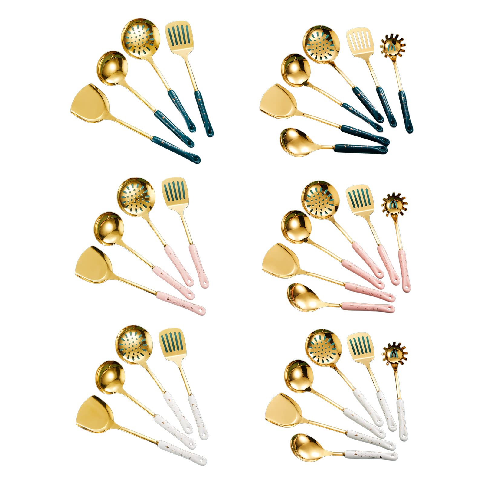 Küchenutensilien Set aus Edelstahl, Kochutensilien, Kochutensilien aus hochwertigem 201 Edelstahl, spülmaschinengeeignet, Küchenutensilien Set, Kochutensilien, spülmaschinenfest