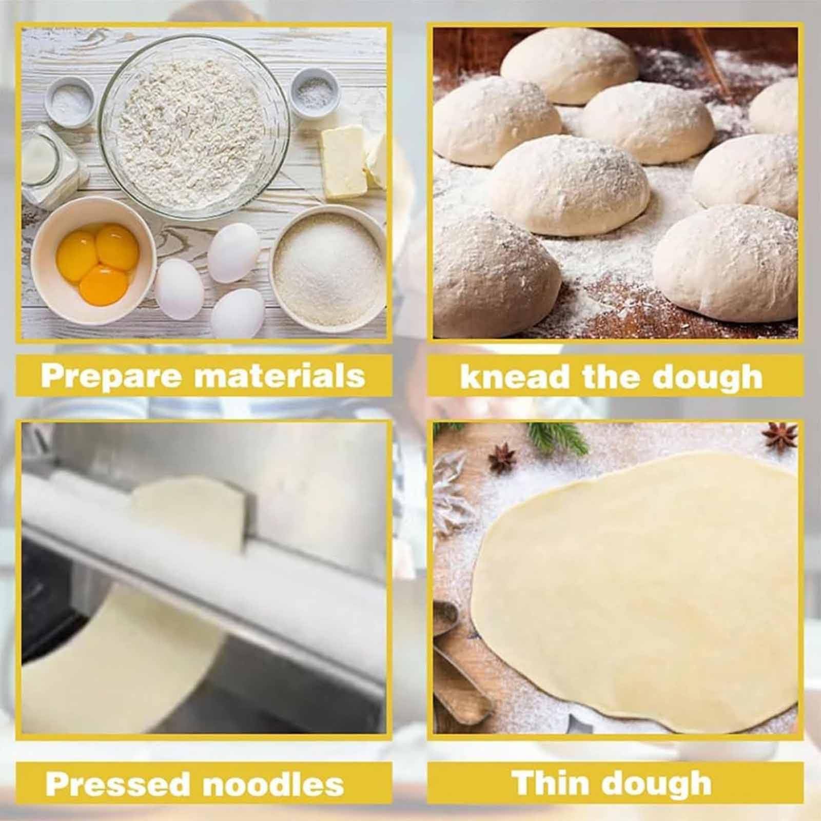 Sfogliatrice Pasticceria Manuale in Acciaio Inox con Tavola Grande 39" X15,5,Spessore Regolabile 0,5 a 27 Mm, Laminatrice per Pasta per Panetteria, Pizza E Croissant,Rs201