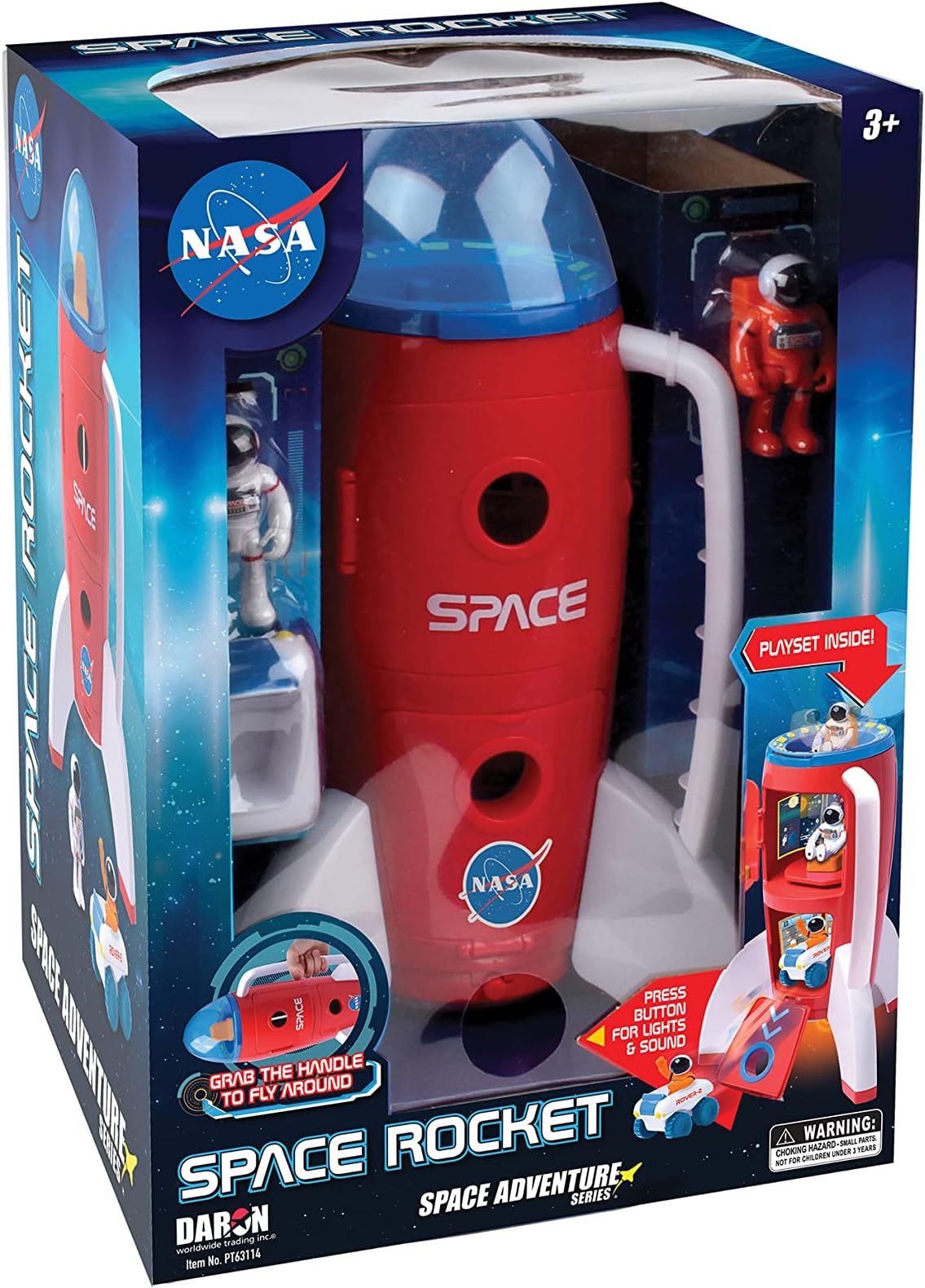 Adventure Series: Space Rocket with Lights, Sounds & Figurines, NASA