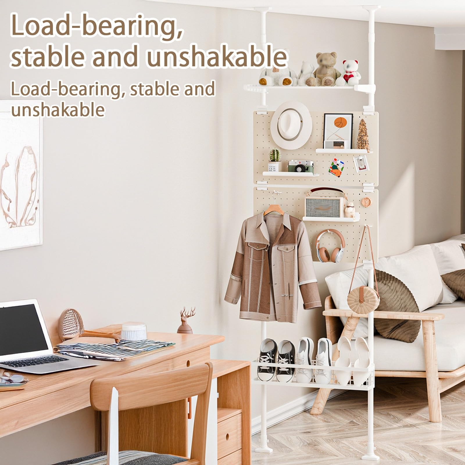 Amazon.com: CTREVL No Drill Pegboard Wall Organizer, Pegboard Wall