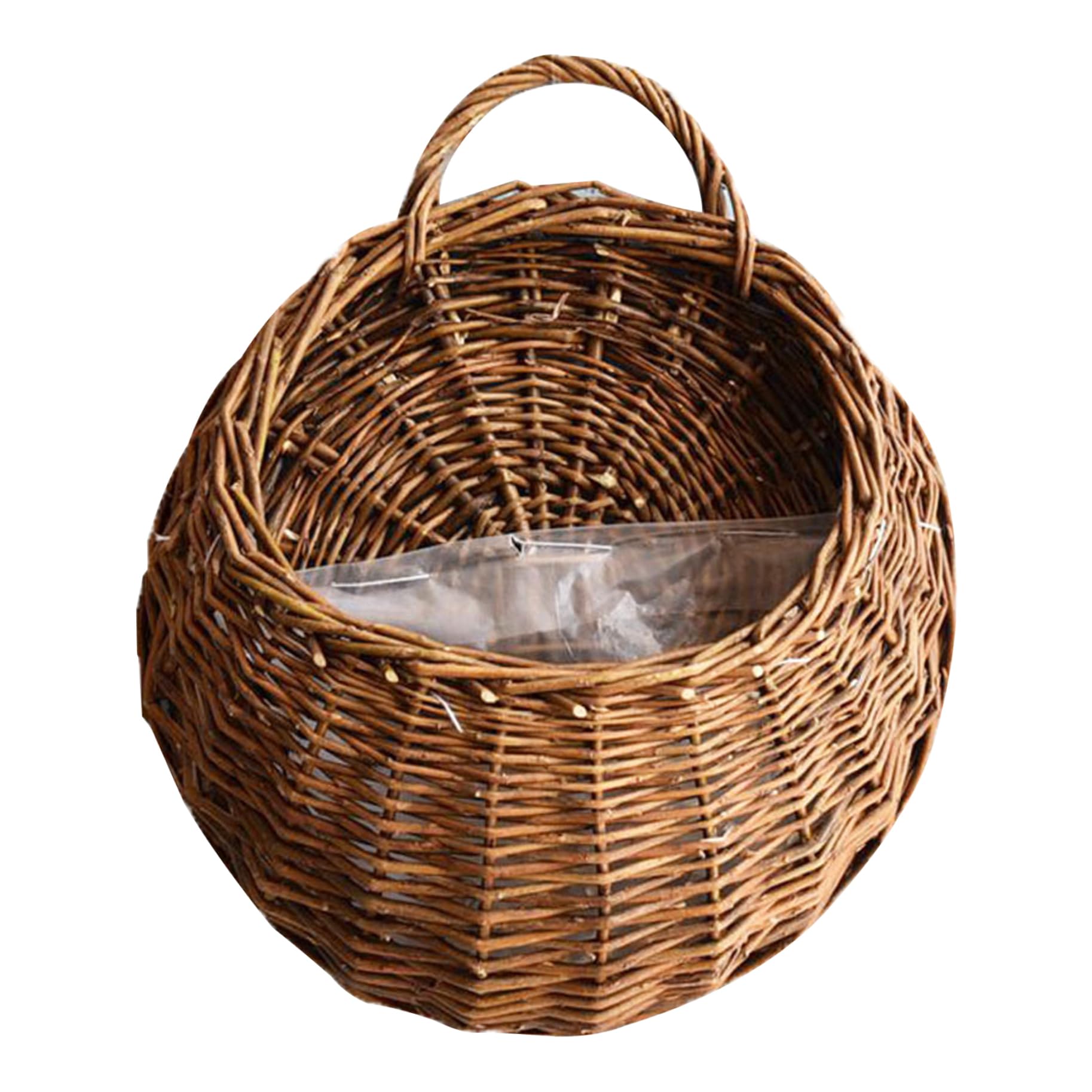 Cesta para Plantas Colgante Cesta para Plantas De Mimbre Natural Tejida Cesta Colgante Transpirable Cesta para Colgar En La Pared Rural Maceta Colgante para Jardín