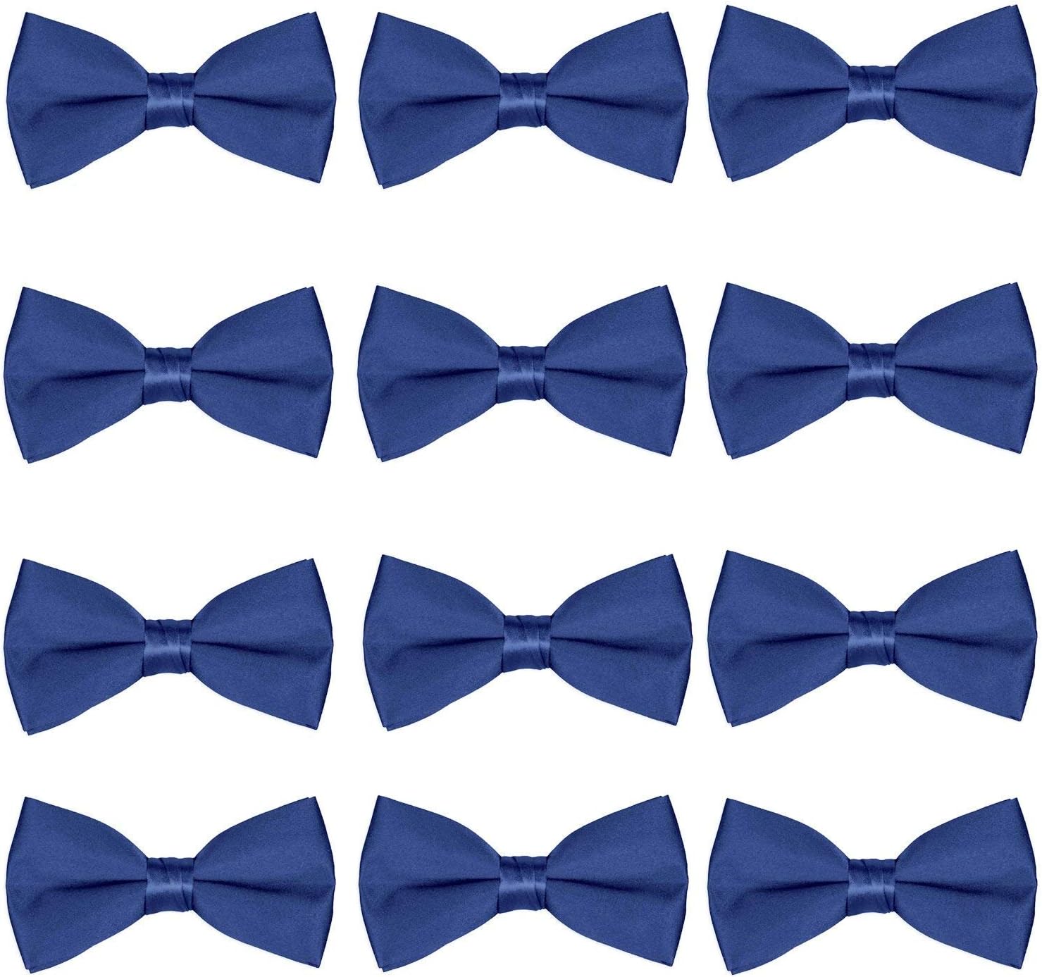 Boys Wedding Bow Tie 12 Pack Children Bowties Kids Tuxedo Solid Ties