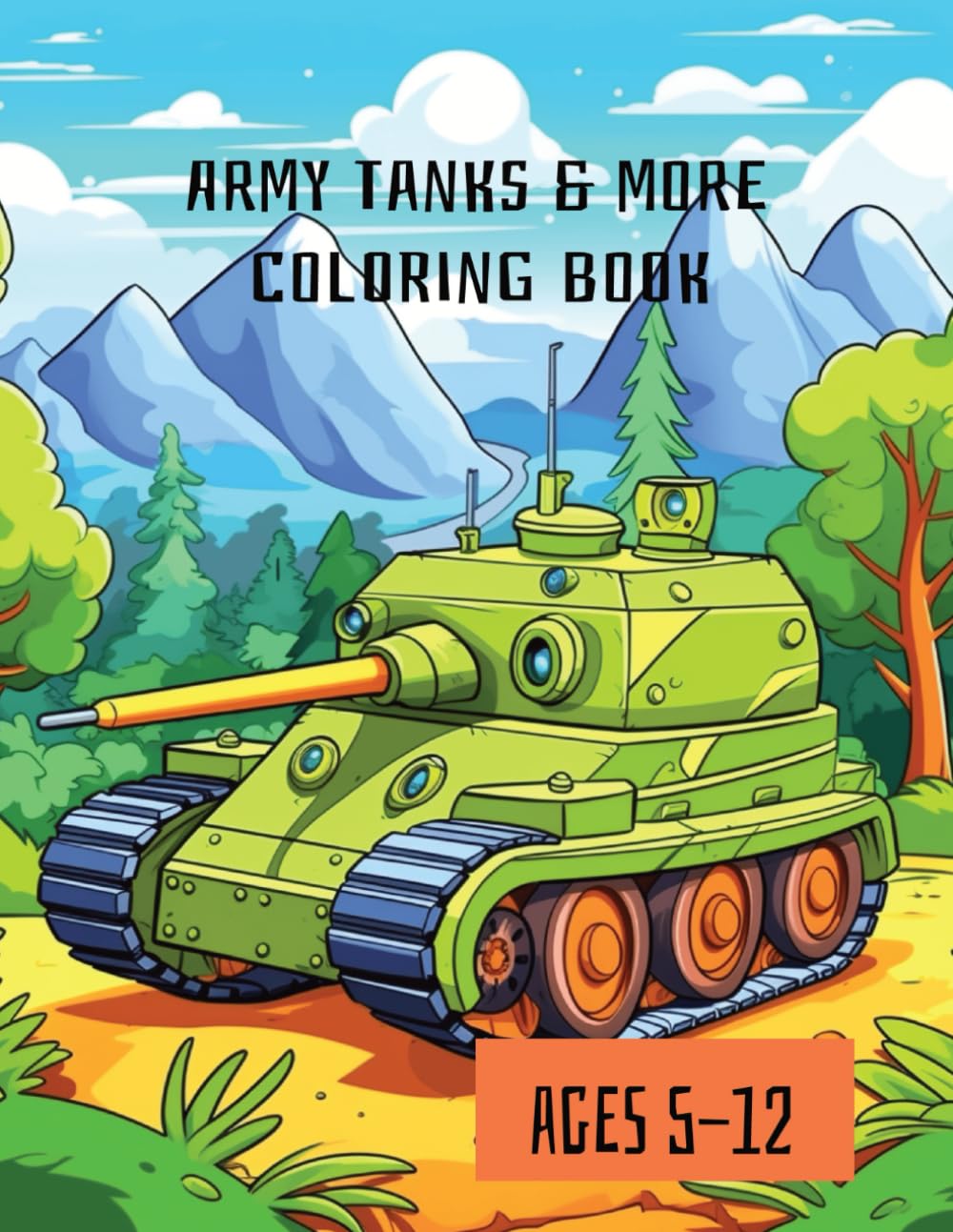Army Tanks & More Coloring Book