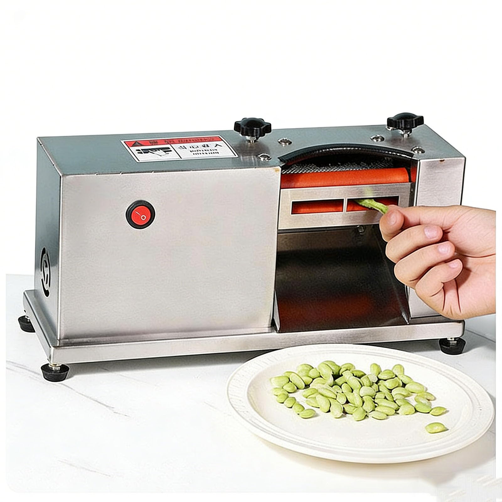 Sgranatrice Semiautomatica per Fagioli da 25 W, Sbucciatrice per Piselli Professionale, In Acciaio Inossidabile, con Funzionamento Semplice Tramite Touch Screen, per Ristoranti E Uso Domestico
