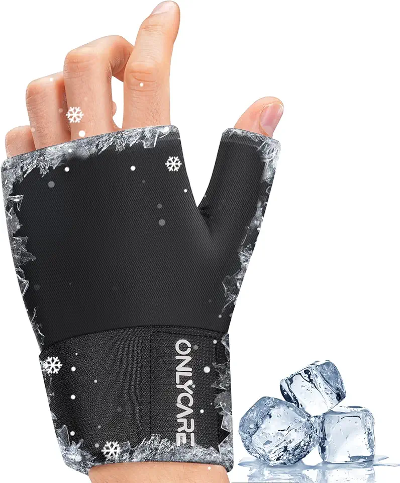 ONLYCARE Compressa De Gelo O Pulso, Bolsa De Gelo De Gel Macio Terapia Quente E Fria Das Mãos, Manga De Congelamento Para O Polegar Para Lesões Nas Mãos, Tendinite De Aquiles, Tenossinovite, Cirurgia