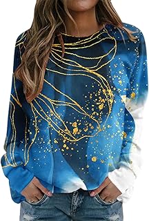 Casual Blouse Shirt Loose Long Shirt T-Shirt Off Shoulder T-Shirt Crew Neck Tops Oversized T-Shirt Casual Long Sleeve T-Shirt Women's Crew Neck Shirt Top Tops