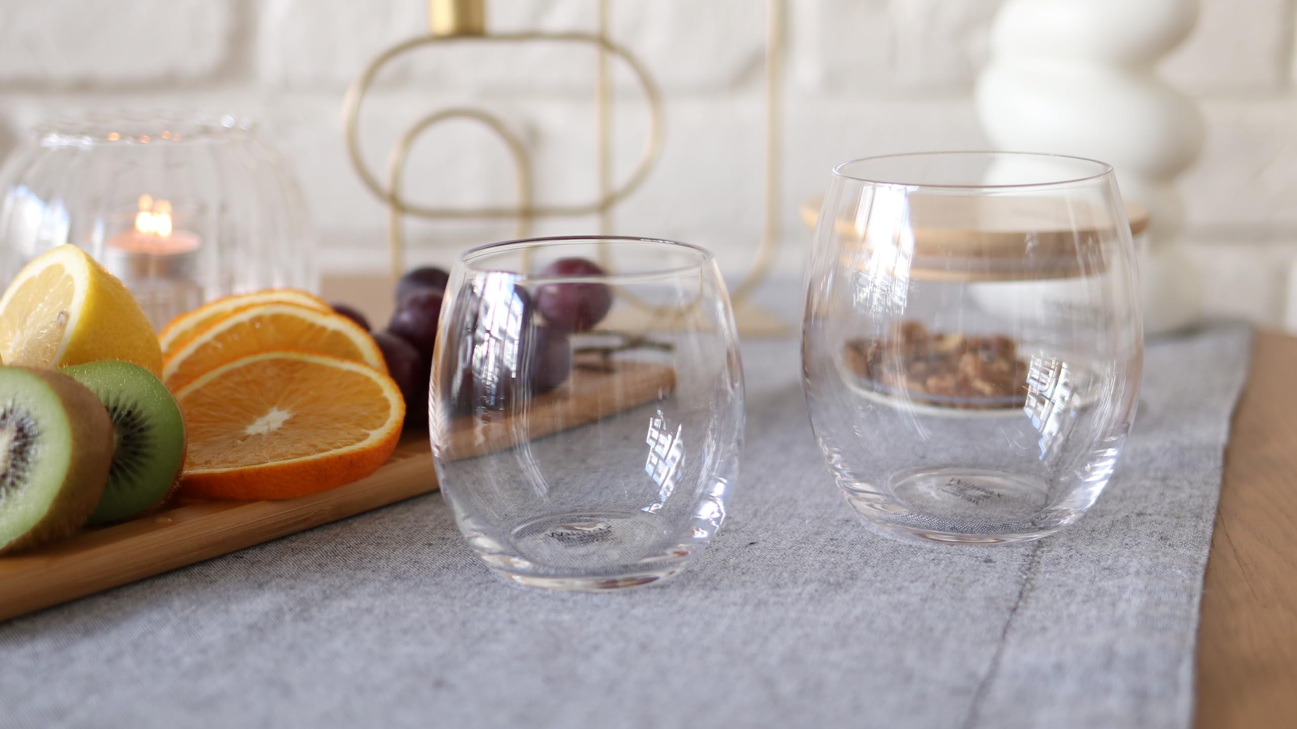 Wilmax Glaskrug 2,4L mit 6 Wassergläser 530ml im Set | Getränkeset | Wasserkrug für Saft, Wasser, Eistee, Milch | Glaskaraffe | Wasserkanne | Spülmaschinenfest | Glaskanne | Transparent