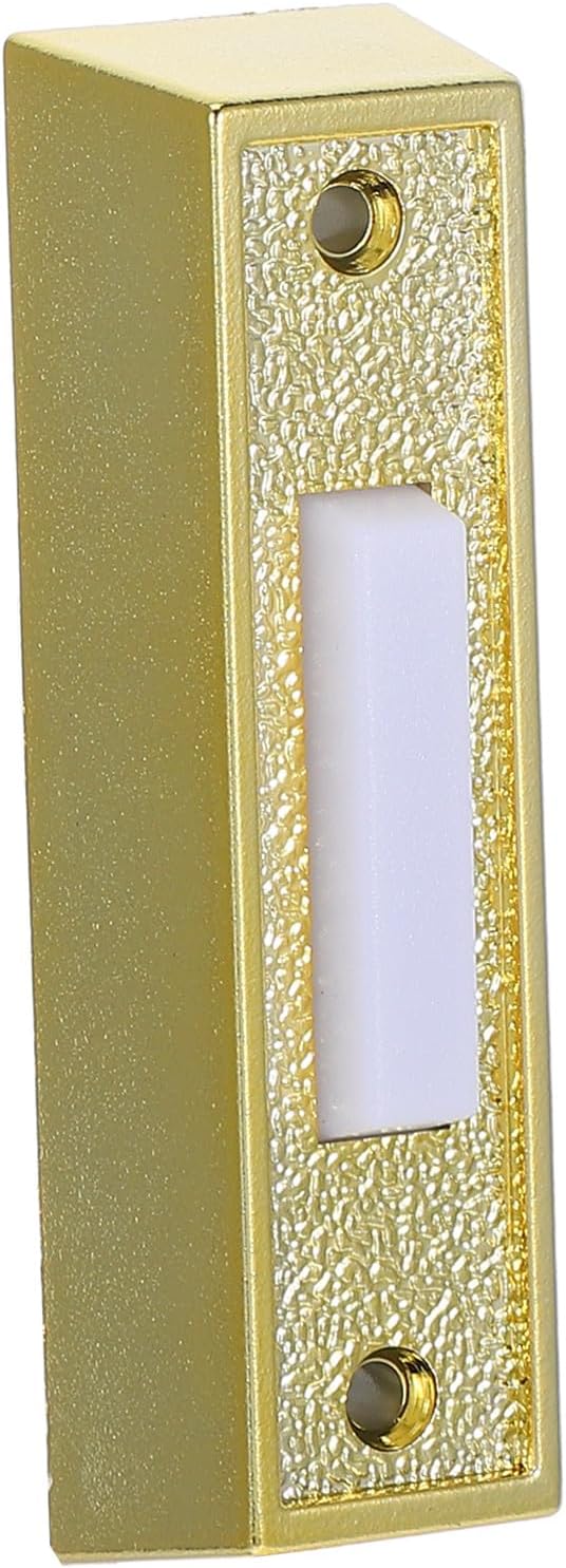 Illuminated Doorbell Push Button Wired Polymer Door Bell Button for Home Wall Mount with LED Light