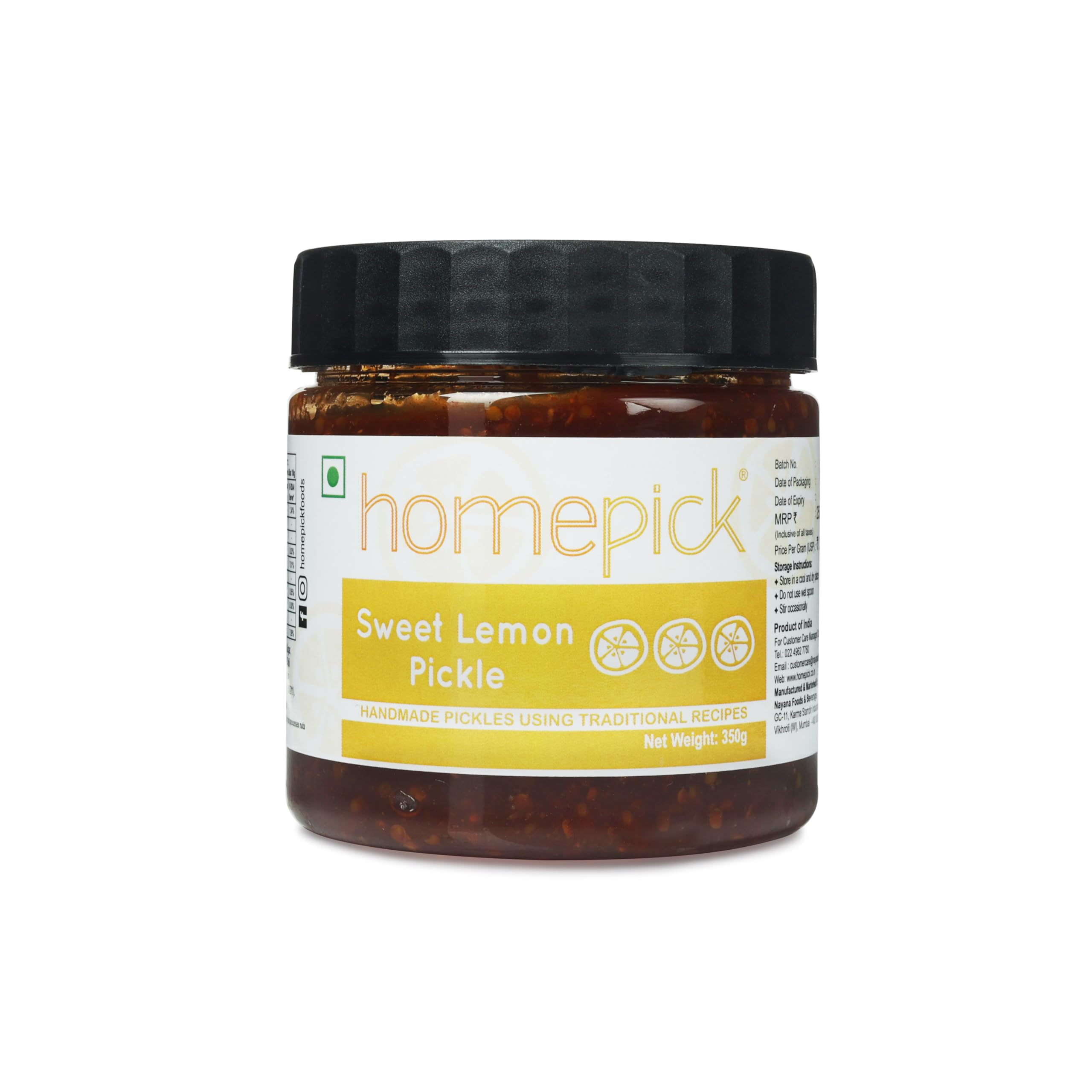 Homepick Sweet Lemon Pickle 350g - Meetha Nimbu Ka Achar (B0BG88QSRM) Amazon Price History, Amazon Price Tracker