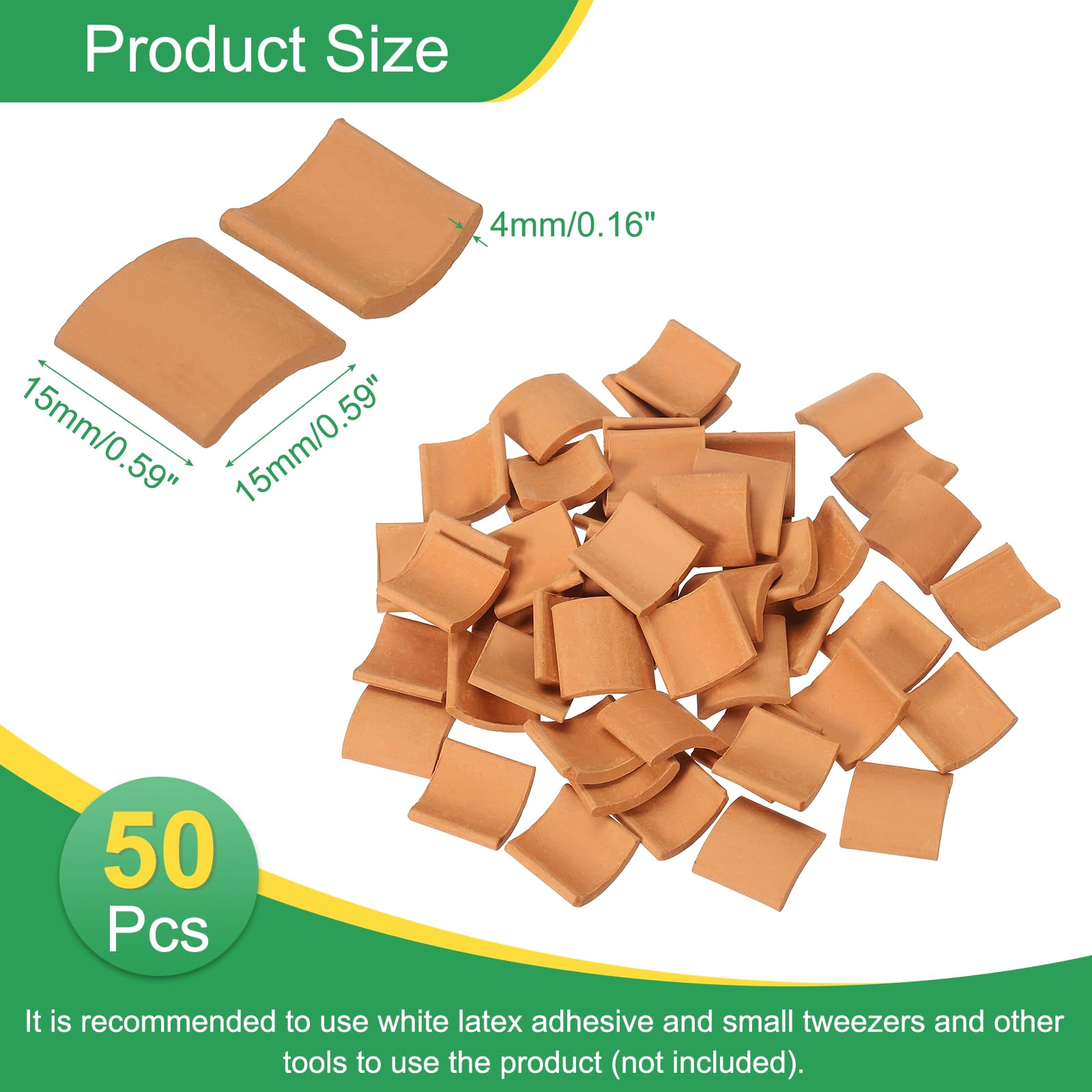 PATIKIL Miniature Roof Tile - Image 2