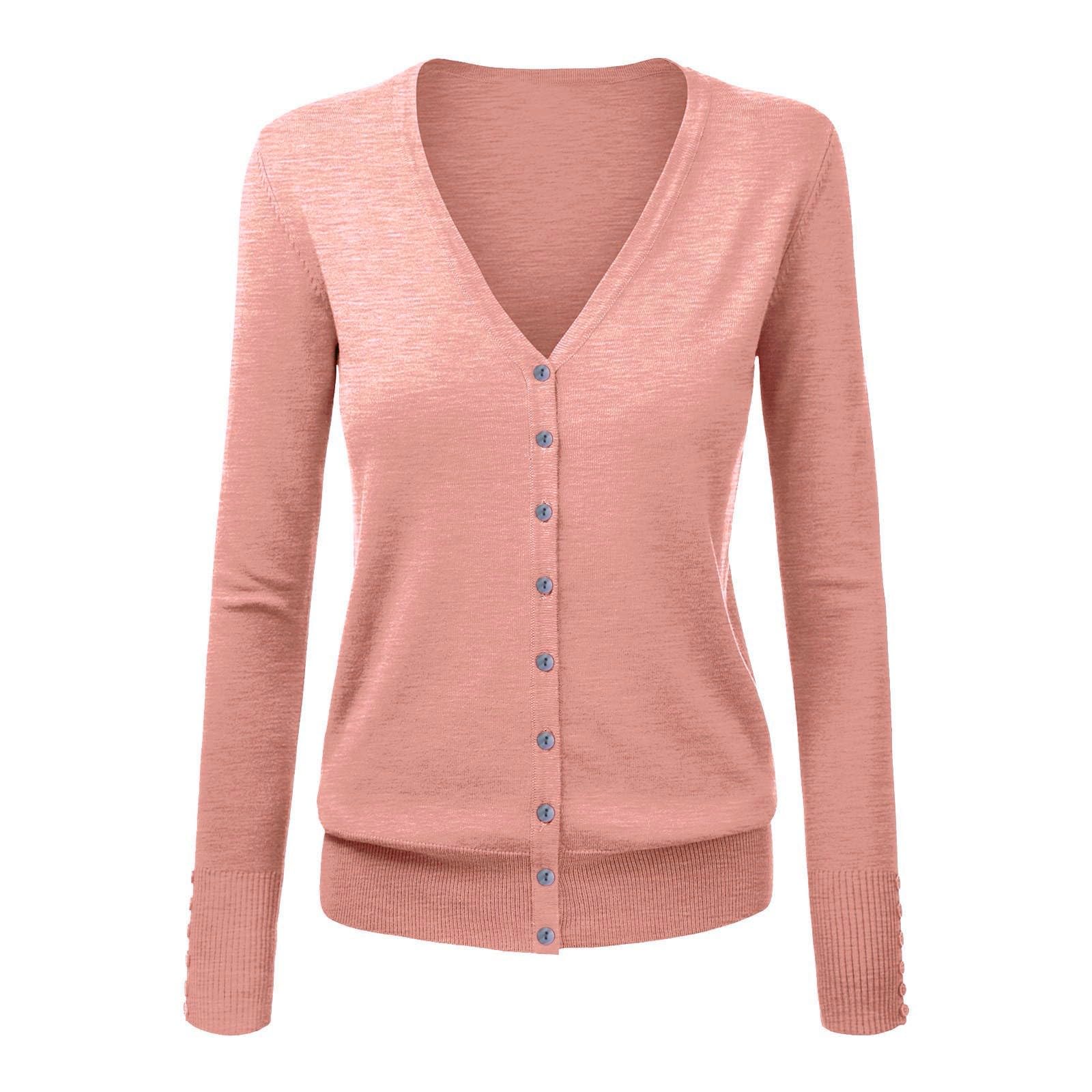 Generisch Srtick Chaqueta Bolero Mujer Cardigans Elegante Casual Bolero para Tops Vestido Verano Cárdigan Manga Larga Delgado Ligero Jersey de Punto Transpirable Chaqueta Camisera con Cuello en V
