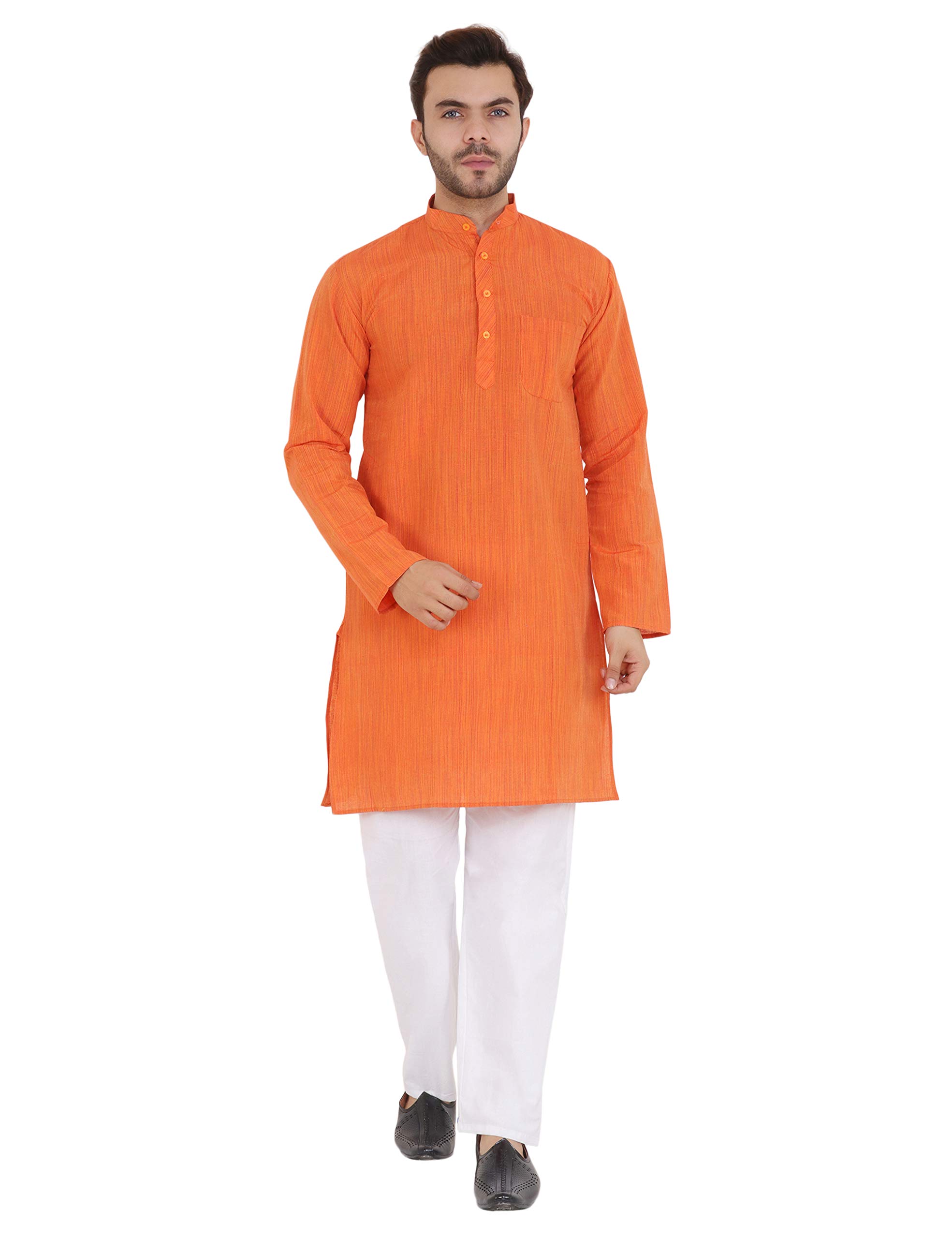 latest chikan Elegant Cotton Men's Kurtas-picture-11