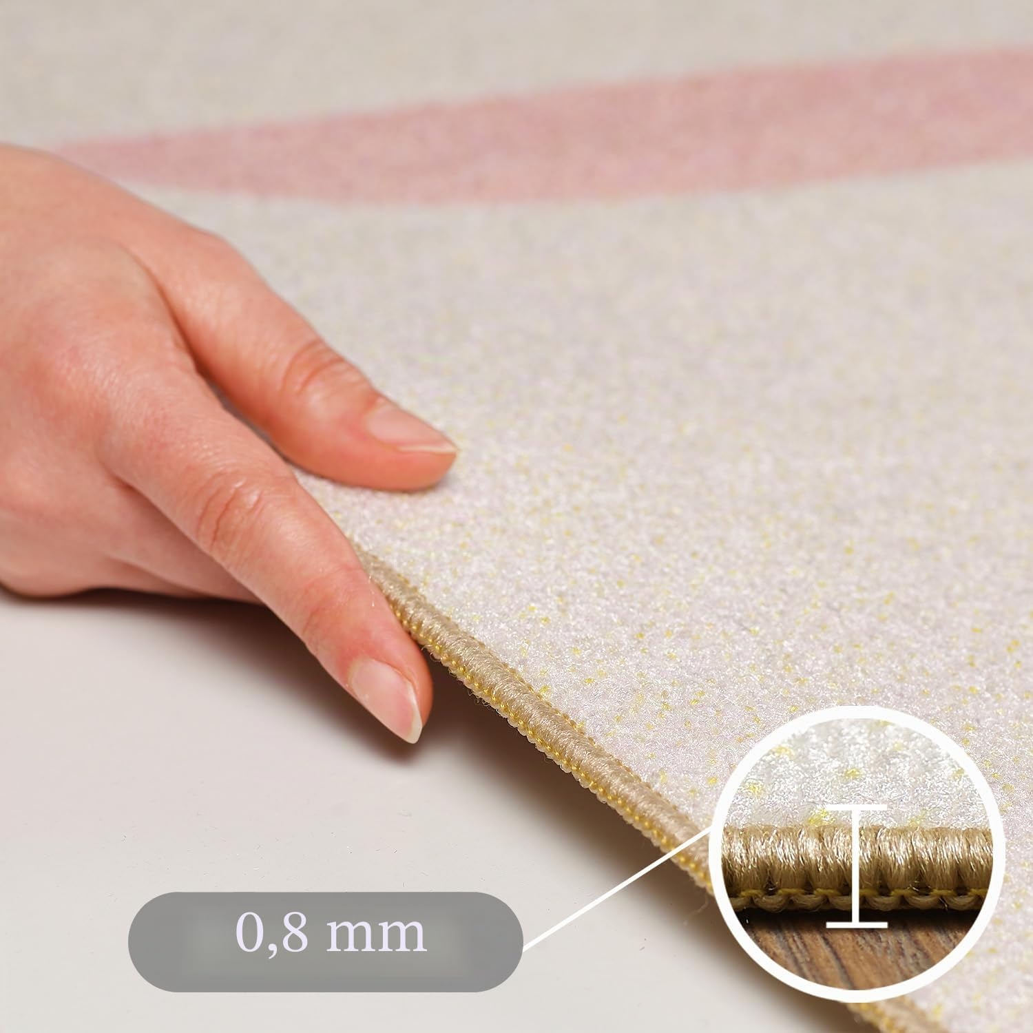 HomebyHome Alfombra Infantil Multicolor 160x230 cm Sol y Estrella Diseño Moderno Antideslizante Lavable Suave Antialérgica Habitación