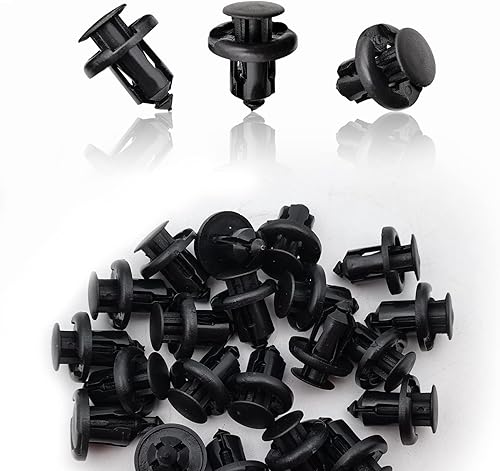 40 clips para guardabarros de parachoques, kit de tornillos de expansión de clip de guardabarros de 0.394 in compatible con Honda CR-V Accord Civic
