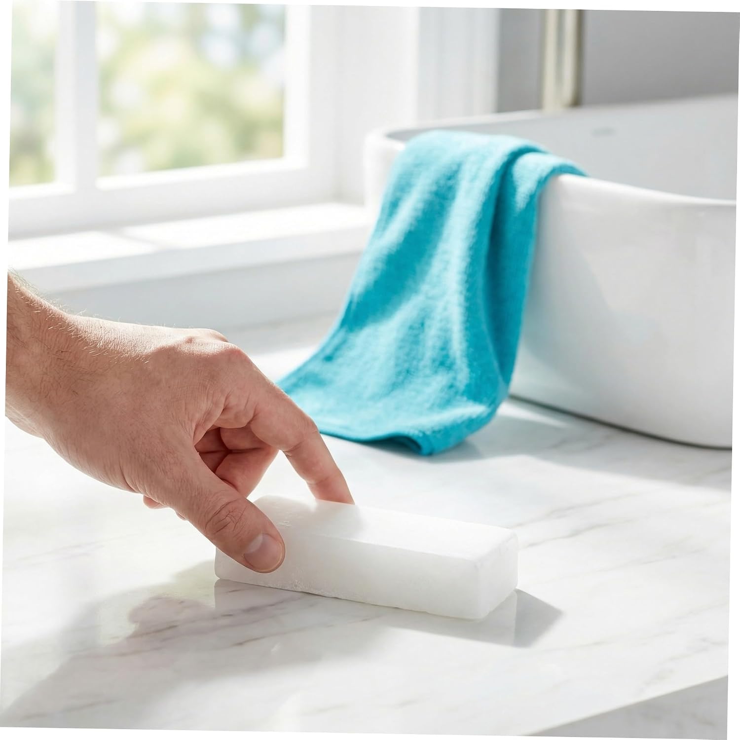 4pcs Marble and Granite Stone Polishing Wax Blocks White Paraffin Wax for Glossy Finish Maintenance and Buffing for Stone Care and Restoration