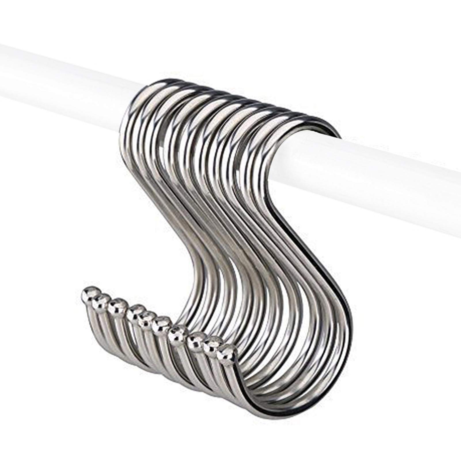 danio Pack of 10 S Shape Hooks Heavy Hook Holder Hanger S Shaped Hooks for Kitchen Utensils, Bathroom Utensils, Plant Towels, Garden Multi-Purpose Tools