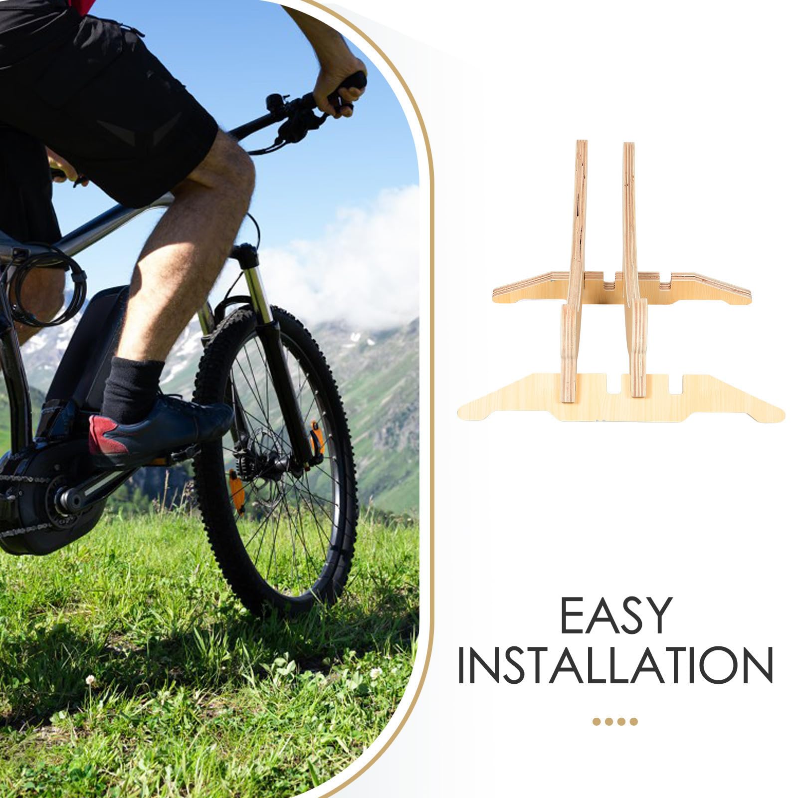 Soporte Estante Portátil Herramientas para Madera de Bicicletas sin Aparcamiento de Bicicletas Fácil de Transportar y Carretera Montaña
