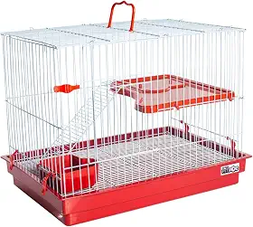 GAIOLA PARA COELHO PORQUINHO DA INDIA E CHINCHILA COM ANDAR VERMELHA