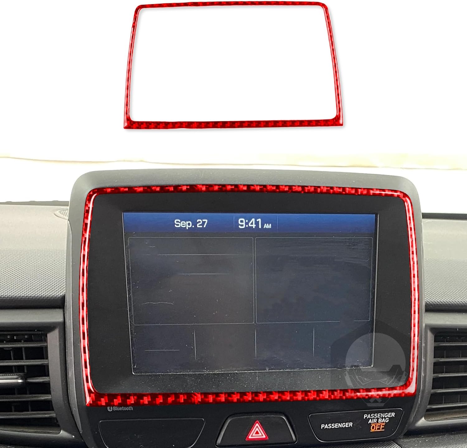 Carbon Fiber Frame Cover Trim Sticker Accessories Decoration Compatible with Hyundai Veloster 2018-2024 (Classic, Gear Shift Frame 14)