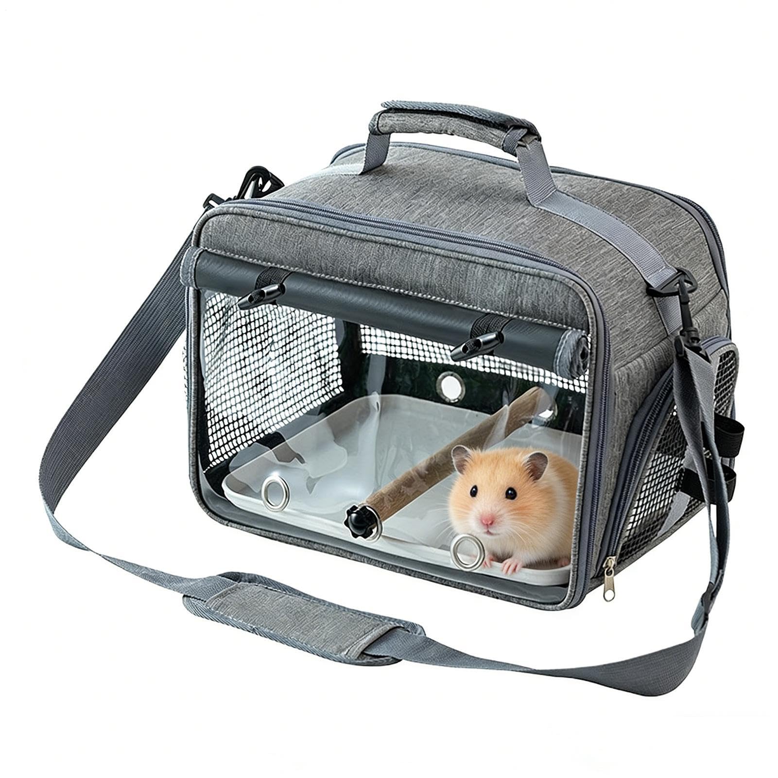 Transportín de Viaje para Aves,Mascotas Transpirable Portátil Impermeable Extraíble con Asa,Transporte para Animales de Peluche | para Viajes en Coche, Uso Diario, Oficina,