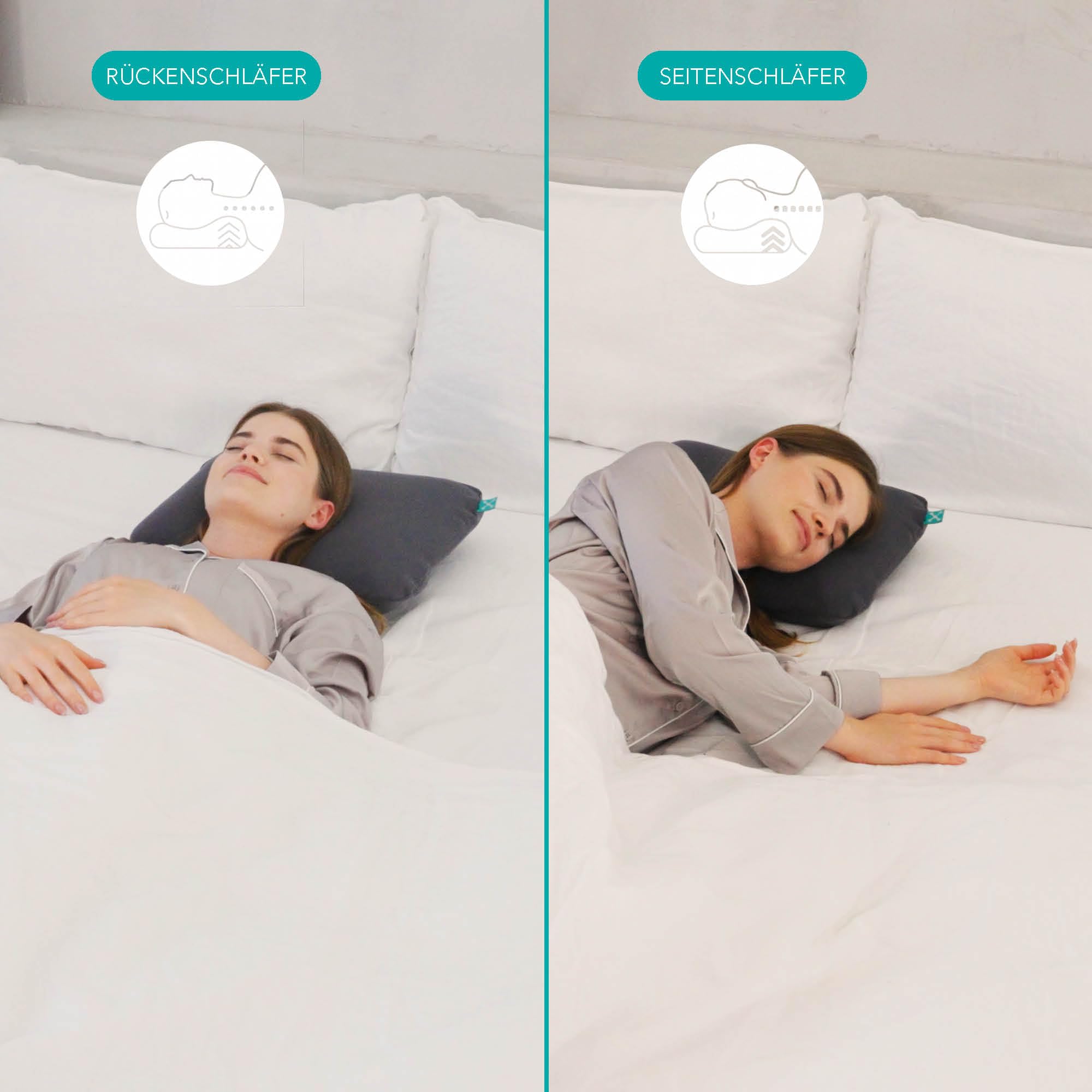 smartsleep® TRAVEL Pillow – Ergonomisches Reisekissen mit Memory Foam – Nackenkissen für Reisen, Hotel, Camping & Büro – Kompakt, atmungsaktiv & formstabil