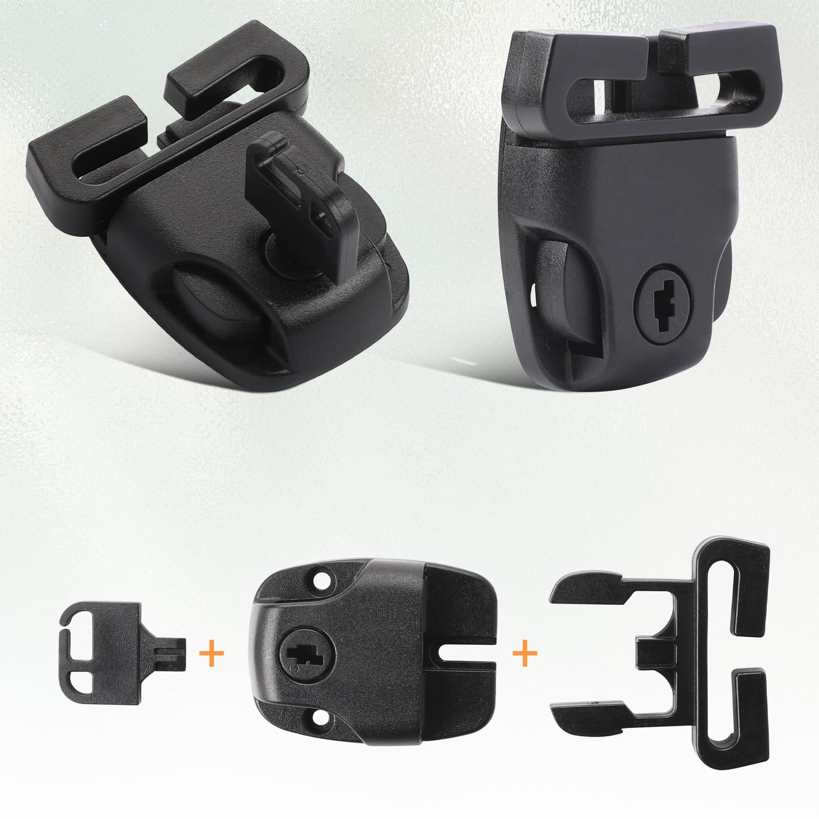 KALIONE 8 Sets Spa-Whirlpool-Abdeckungs-Clips, Ersatzriegel-Set, Whirlpool-Abdeckungsriemen, Clip-Verschluss, Ersatz für Spa-Abdeckgurte mit Schlüsseln und Schiebeschnalle, Hardware-Zubehör
