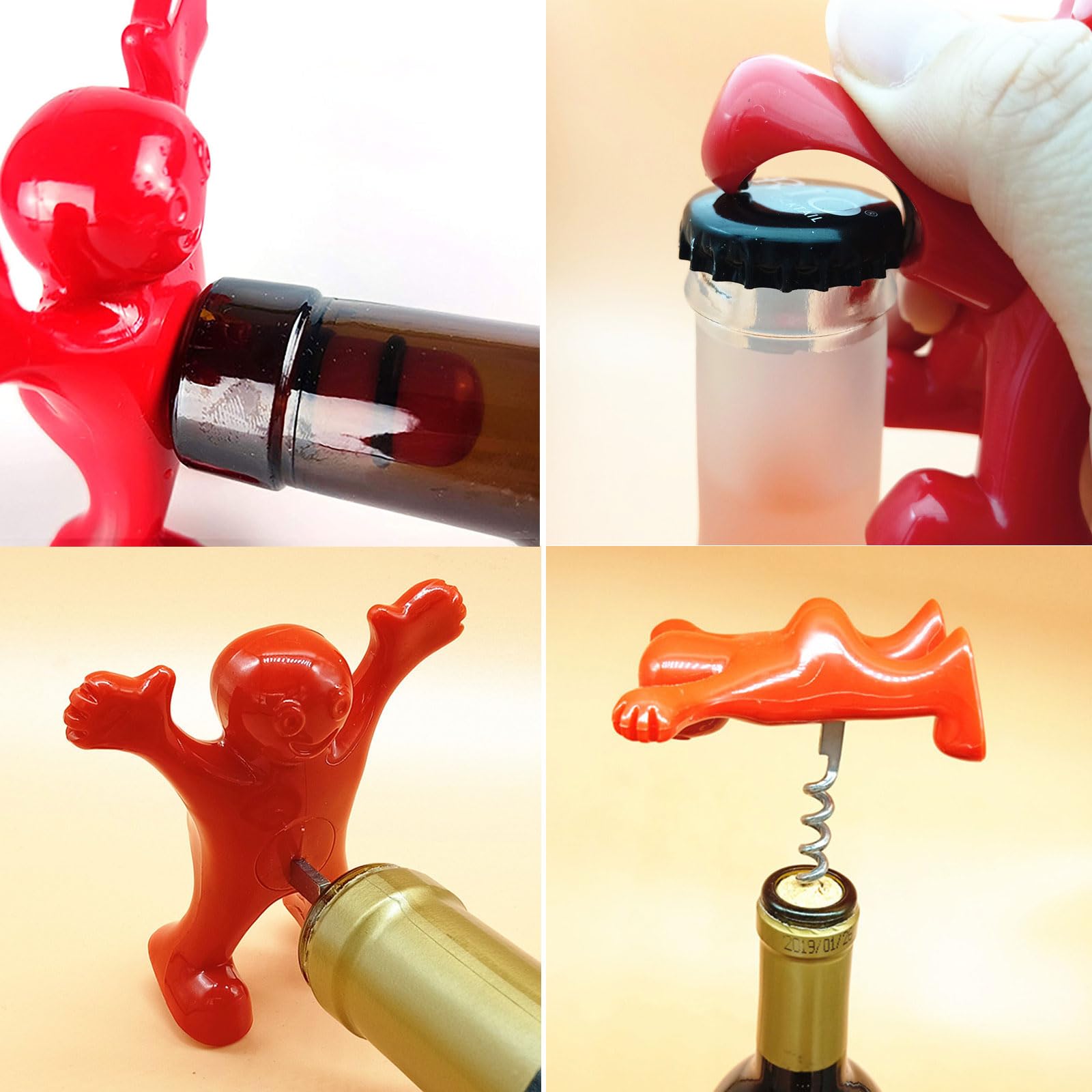 Set Cavatappi E Tappo Per Vino A Forma Di Cuore - Idea Regalo Romantica Per Matrimoni E Anniversari - Foto 8