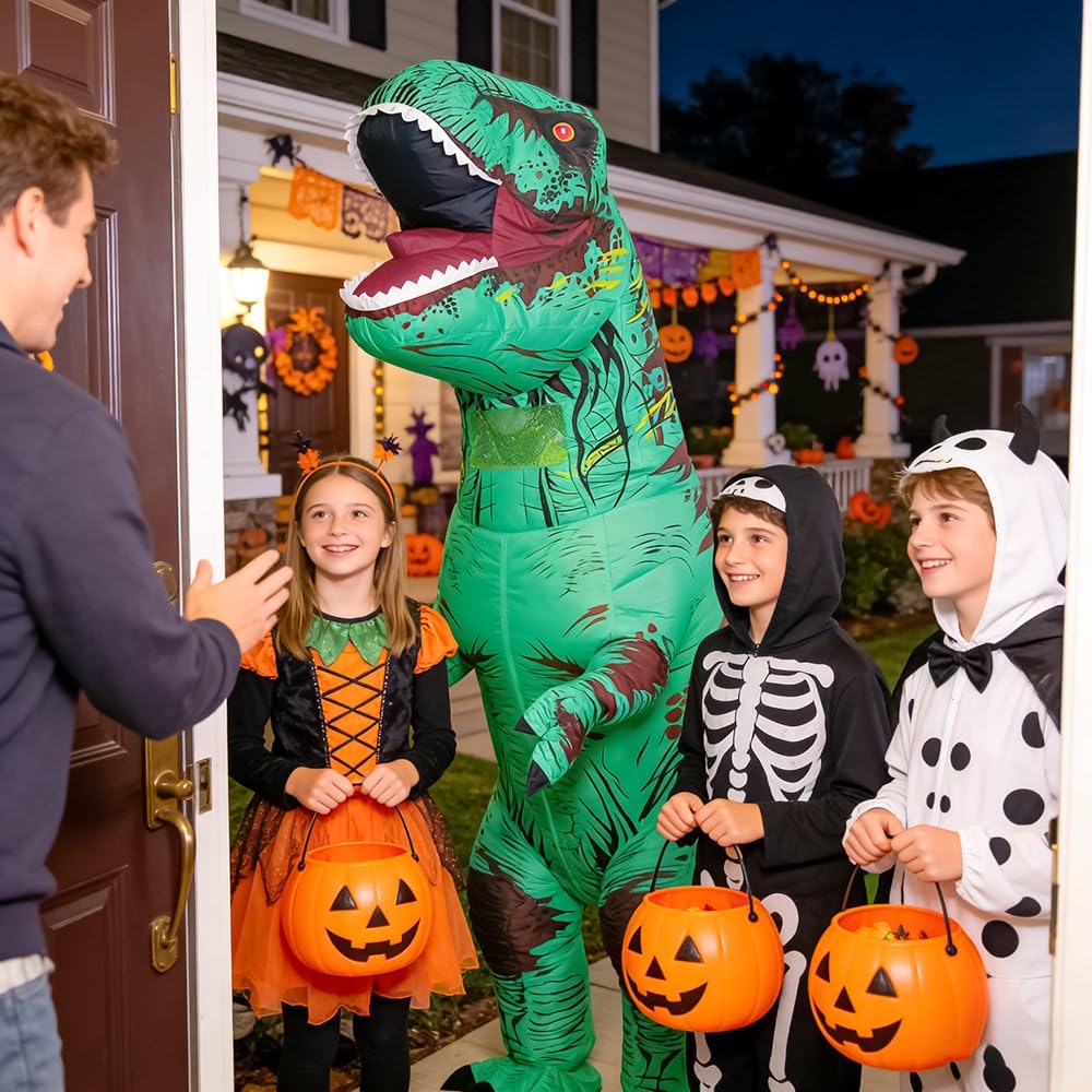 Rysotowy Disfraz inflable de dinosaurio para adultos, disfraz de T-rex divertido para fiesta, disfraz de dinosaurio de Halloween