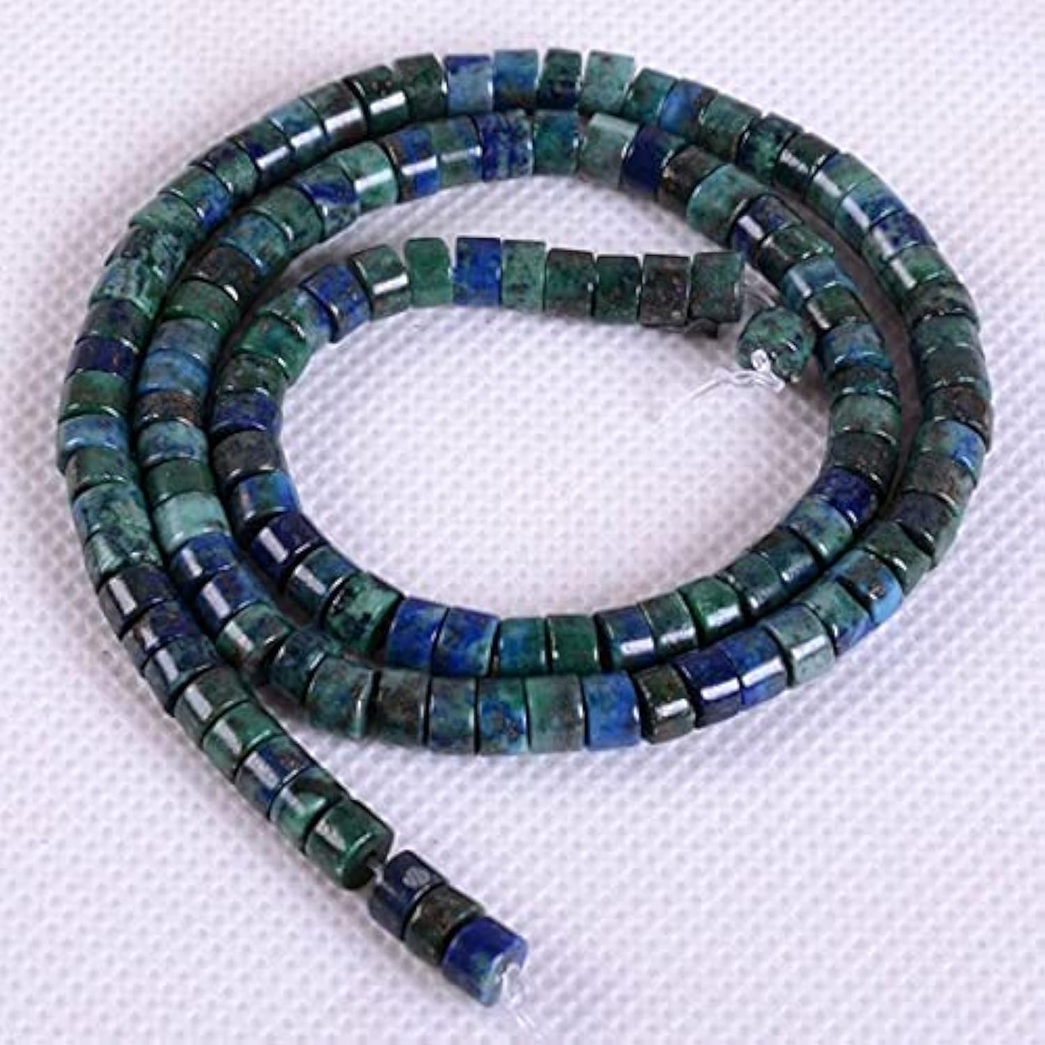 Chrysocolle lapis heishi 5mm perles naturelles pour réparer et monter des bijoux