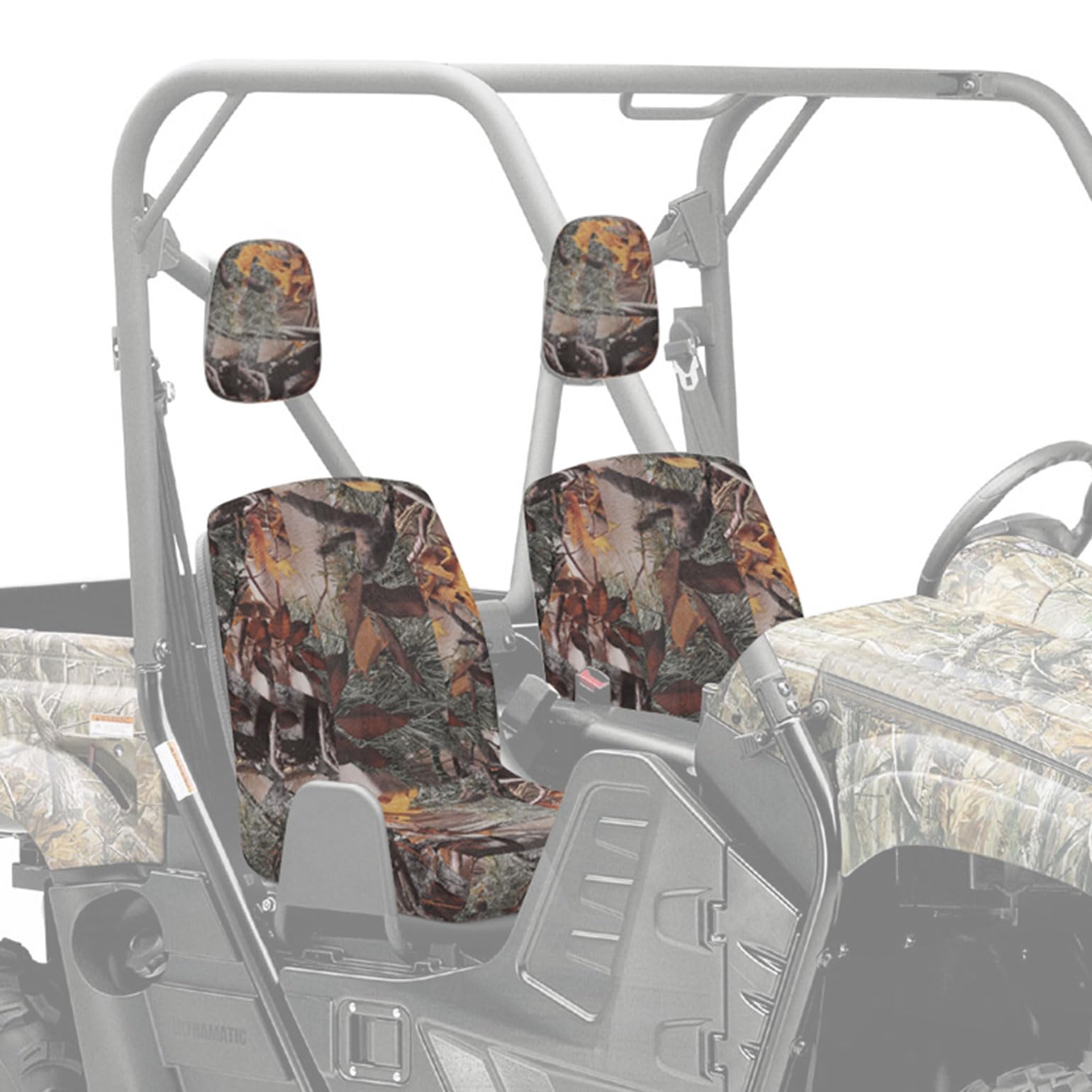 KEMIMOTO UTV Seat Cover, Bucket Cushion Sleeve Set Camo, Compatible with Rhino 450 660 700, Fits with Rhino Bucket Seat Cover with Headrest Cover