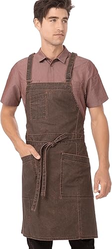 Chef Works Unisex Denver Cross-Back Bib Apron