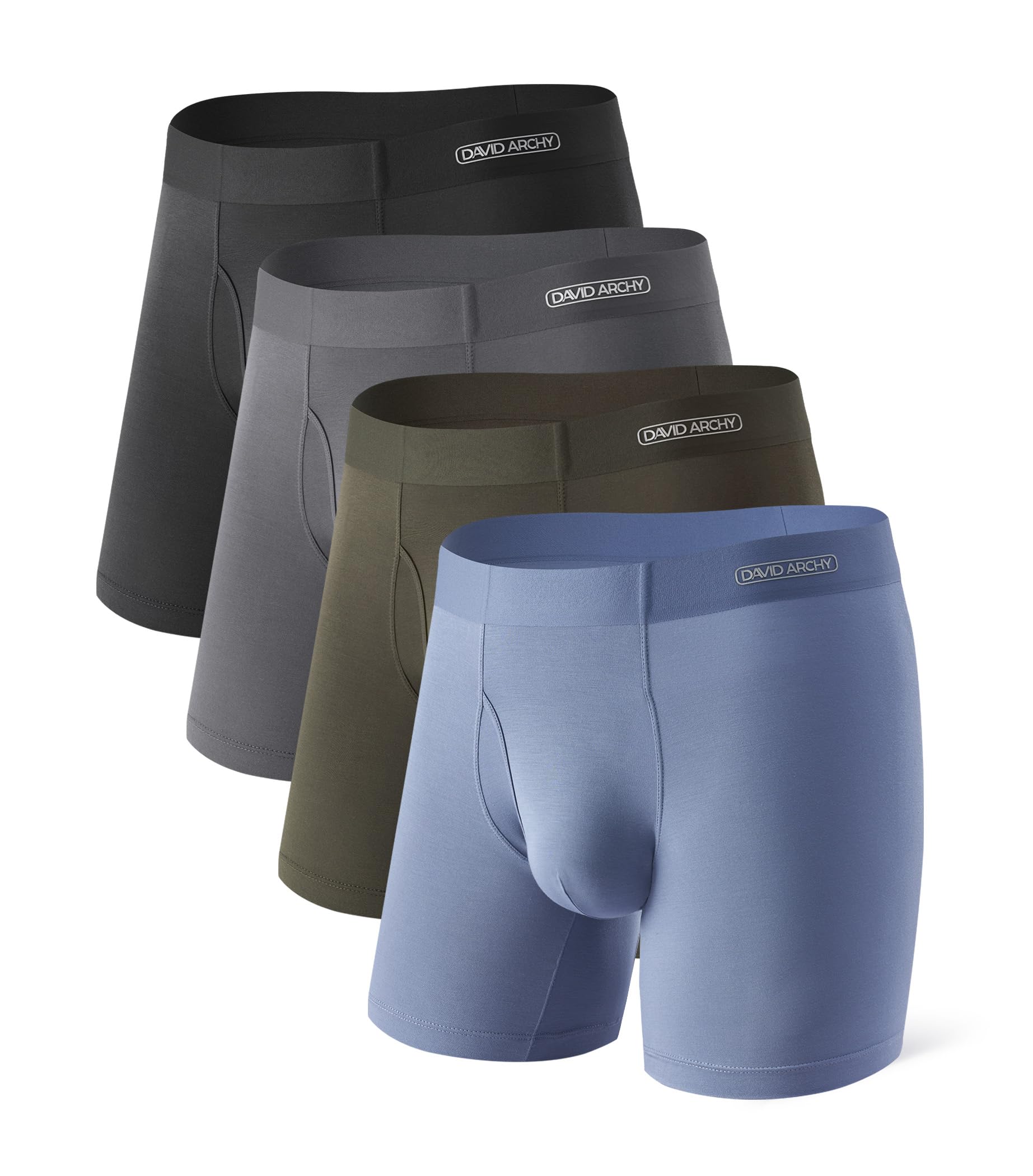 DAVID ARCHY Men's Modal Boxer Briefs