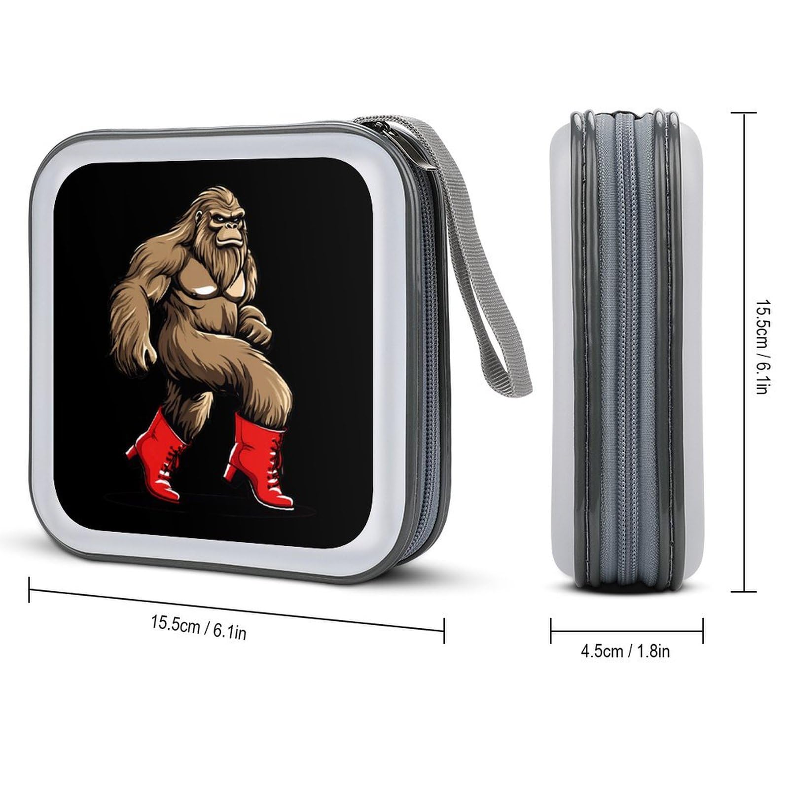 Bigfoot Boot CD Case Portable DVD Holder Storage Organizer for Home Travel