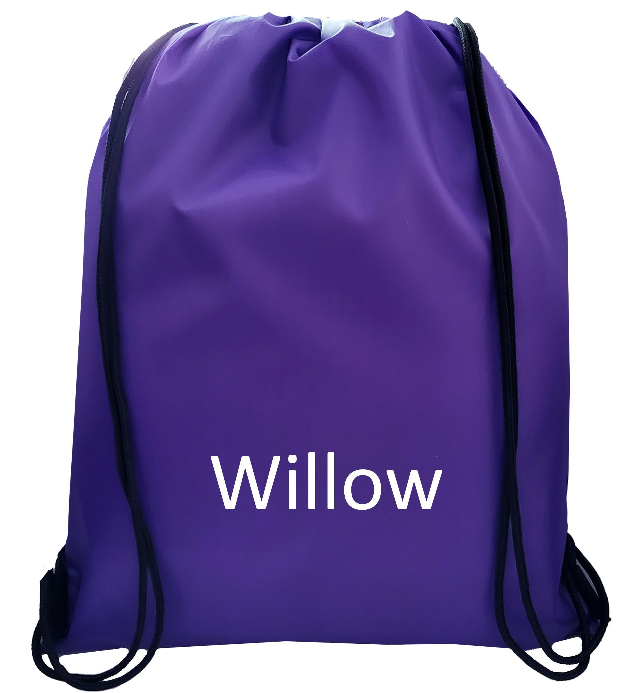 JJLC Personalised School Sports Gym PE Drawstring Bag Embroidered Name (Purple)