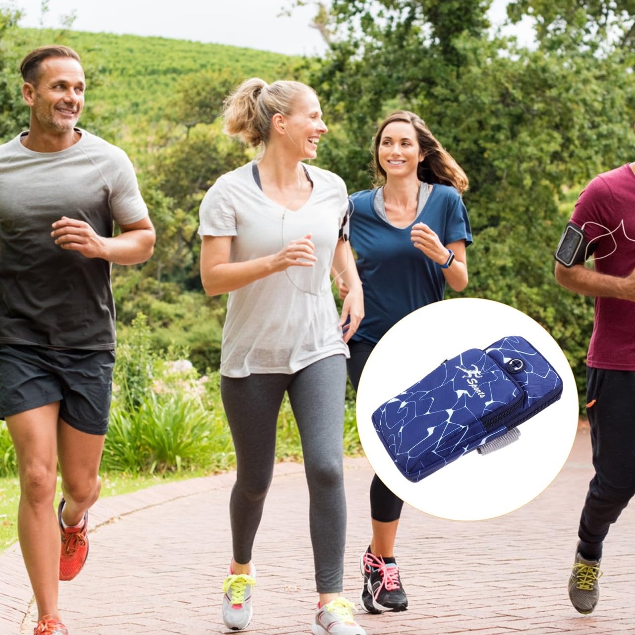 COLLBATH 3stücke Wasserdichtes Armband Handy Pouch Für Sport Und Joggen Atmungsaktive Oxford-Tasche Für Smartphones Schlüssel Und Zubehör Für Outdoor-aktivitäten