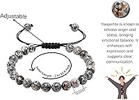 Vista 342 de Amazing Gemstone Crystal Bracelet for Women Men's Gifts - Protection Healing Crystal Bracelet - 8mm Gemstone Beaded Adjustable Bracelet Pulseras