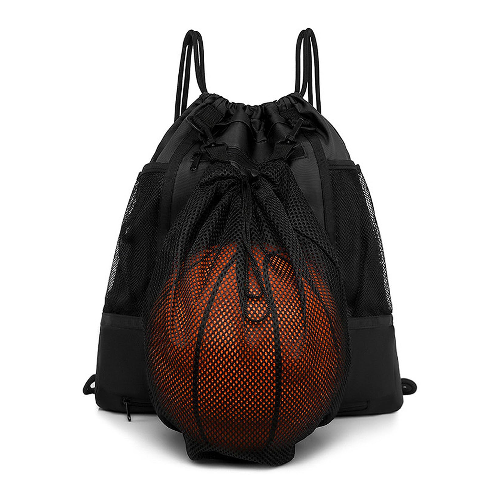 Borsa a tracolla da basket per ragazzi con doppio lato borsa pieghevole zaino da palestra con coulisse sport zaino da calcio