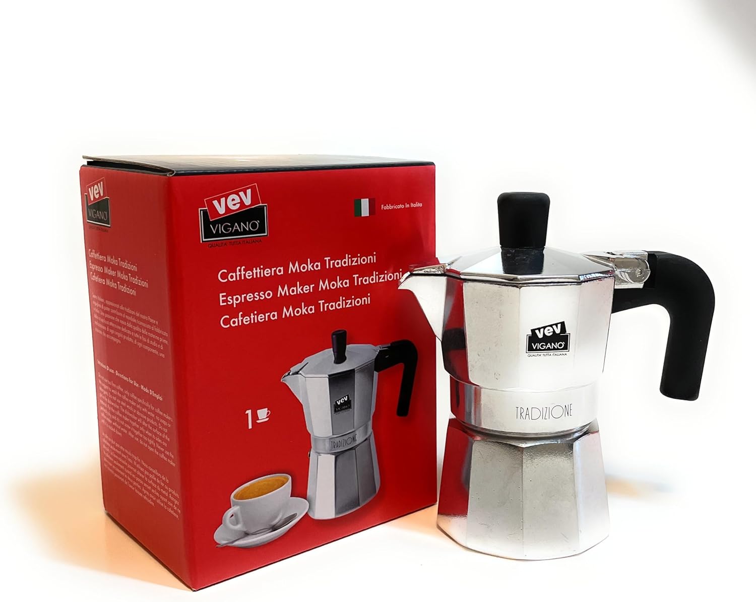 VEV VIGANO Italian Coffee Maker Stovetop Espresso