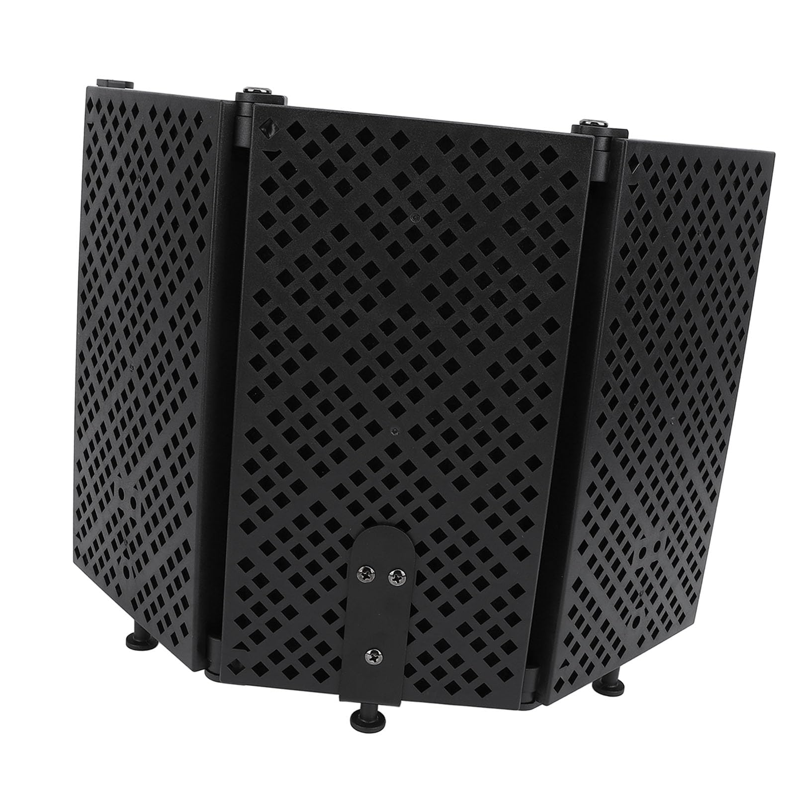 Qqmora Escudo de Micrófono Plegable Aislamiento Ignífugo Soporte de Metal Trípode Ajustable Escudo de Micrófono para el Trabajo Diario, Grabación ABS Esponja de Espuma EVA