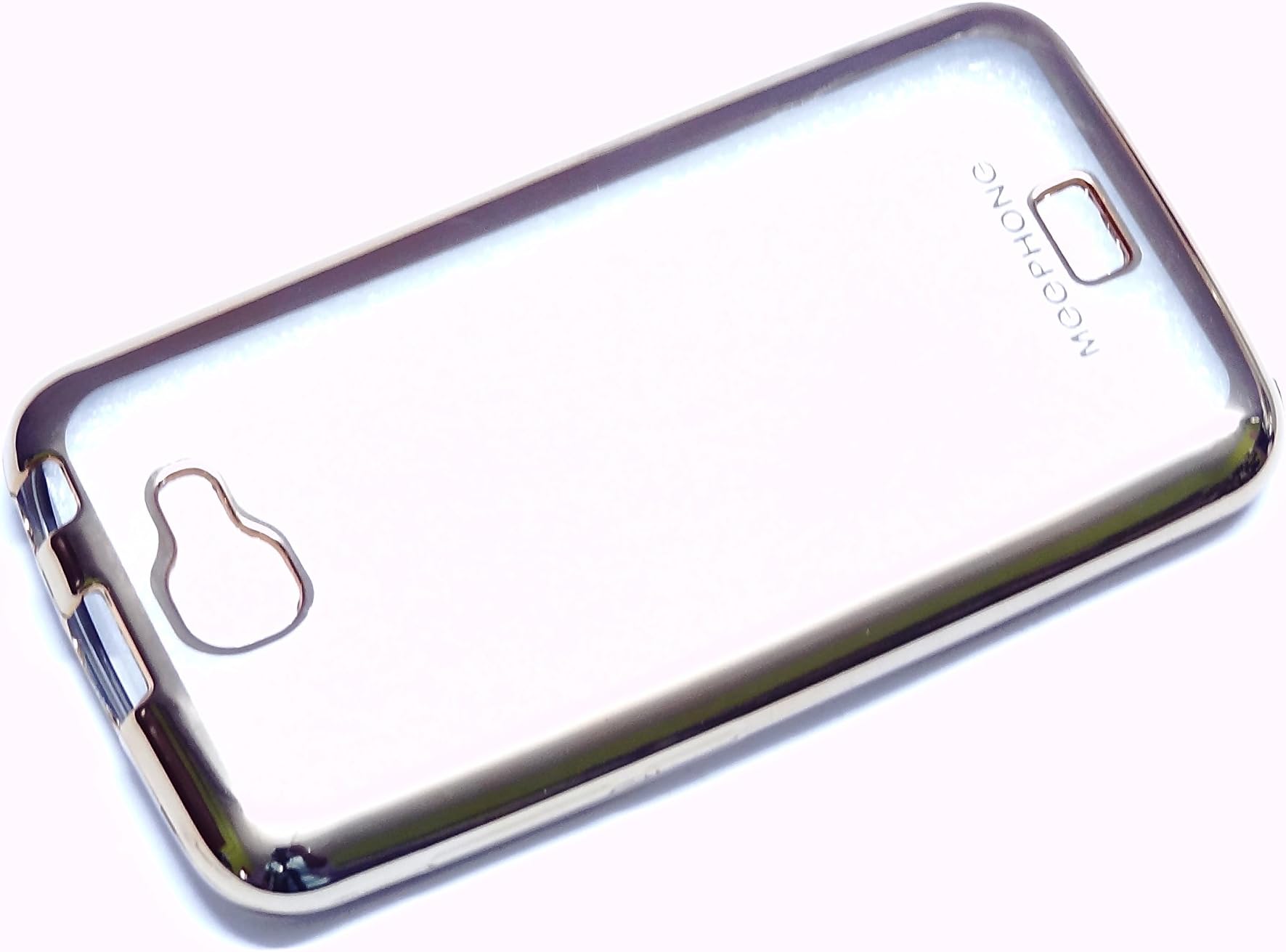 Case Creation New Luxury Perfect Fitting Electroplated Edge Gold Frame Border Bumper Plating Original TPU Soft Ultra Thin Transparent Silicone Crystal Clear TPU Flexible Back Case Cover Corner Protection for Intex Aqua Wave (Golden Edges)