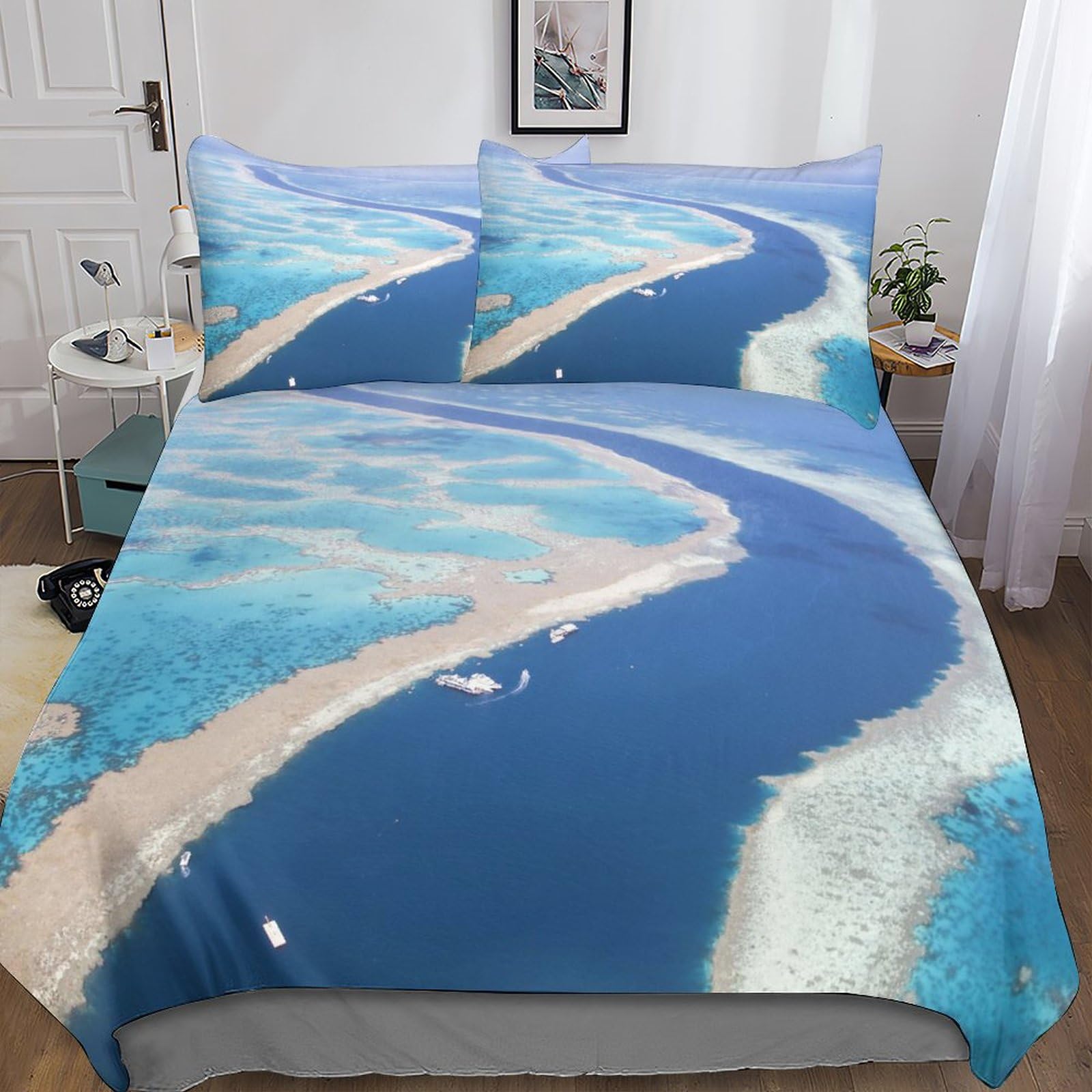 Housse de couette Océan pour chambre parentale ou enfant sur le thème marin 3D