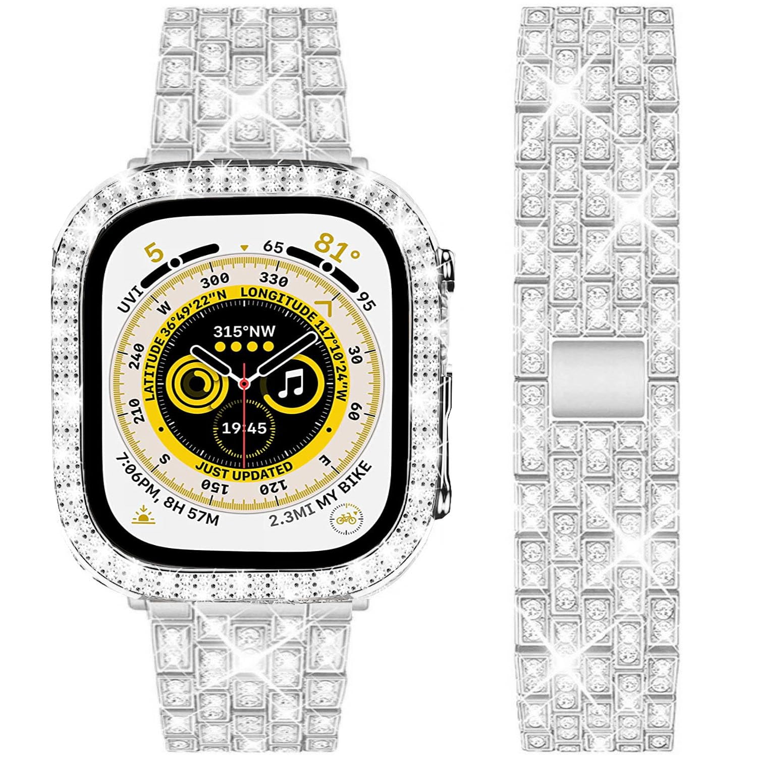 DEALELE Starp and Case Compatible with Apple Watch Ultra 2 / Ultra 49mm
