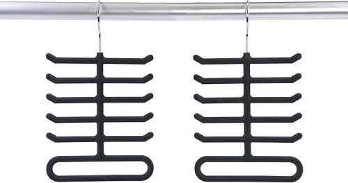 Miniatura 5 de Paquete de 2 estantes organizadores de terciopelo antideslizante  Parte inferior anillada grande  Marca gris carbón